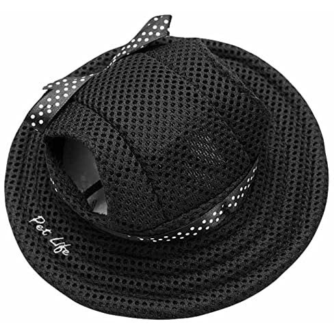 Pet Life 'sea Spot Sun' Uv Protectant Adjustable Fashion Mesh Brimmed Dog Hat Cap(D0102H70Z0A.)
