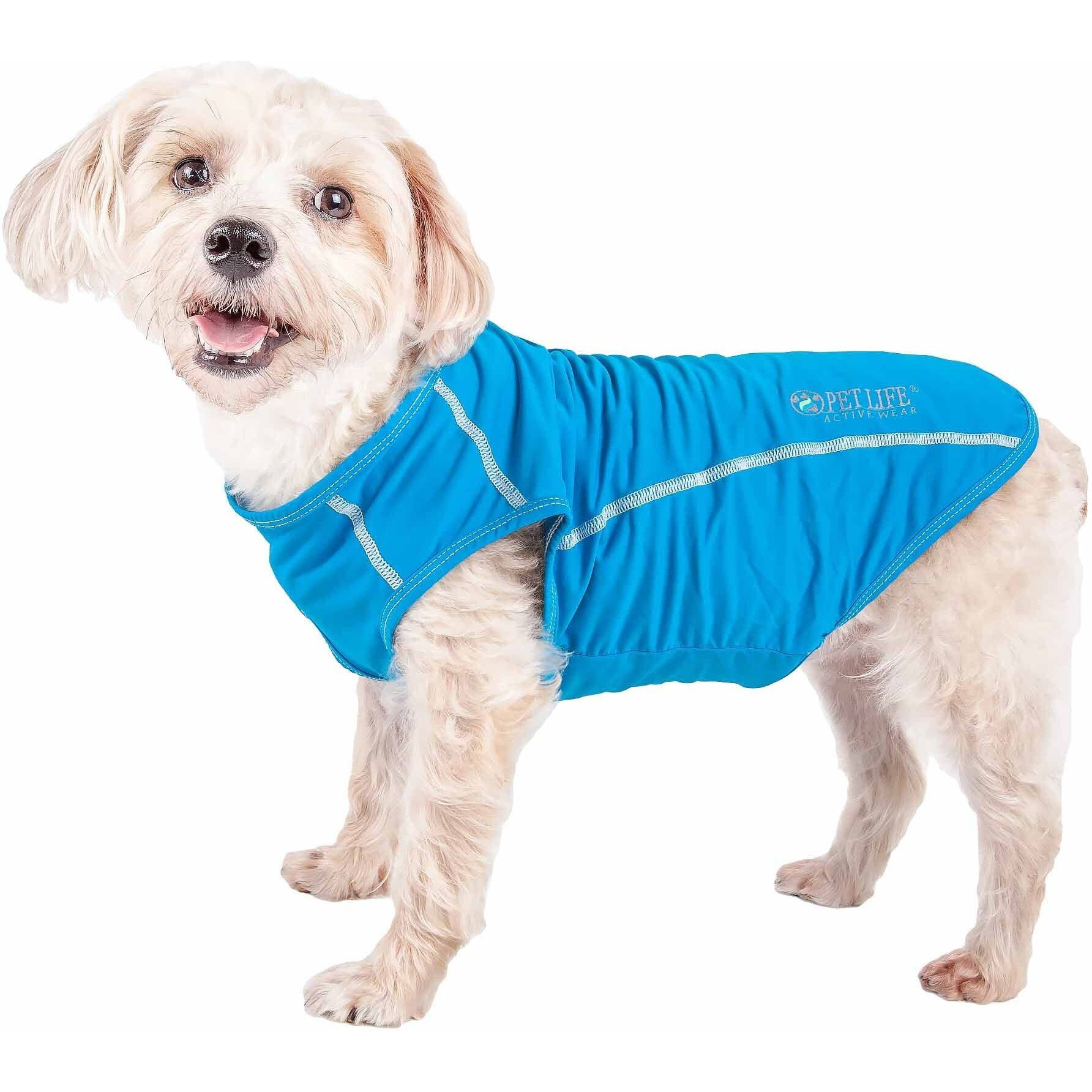 Pet Life Active 'Racerbark' 4-Way Stretch Performance Active Dog Tank Top T-Shirt(D0102H7LFCW.)