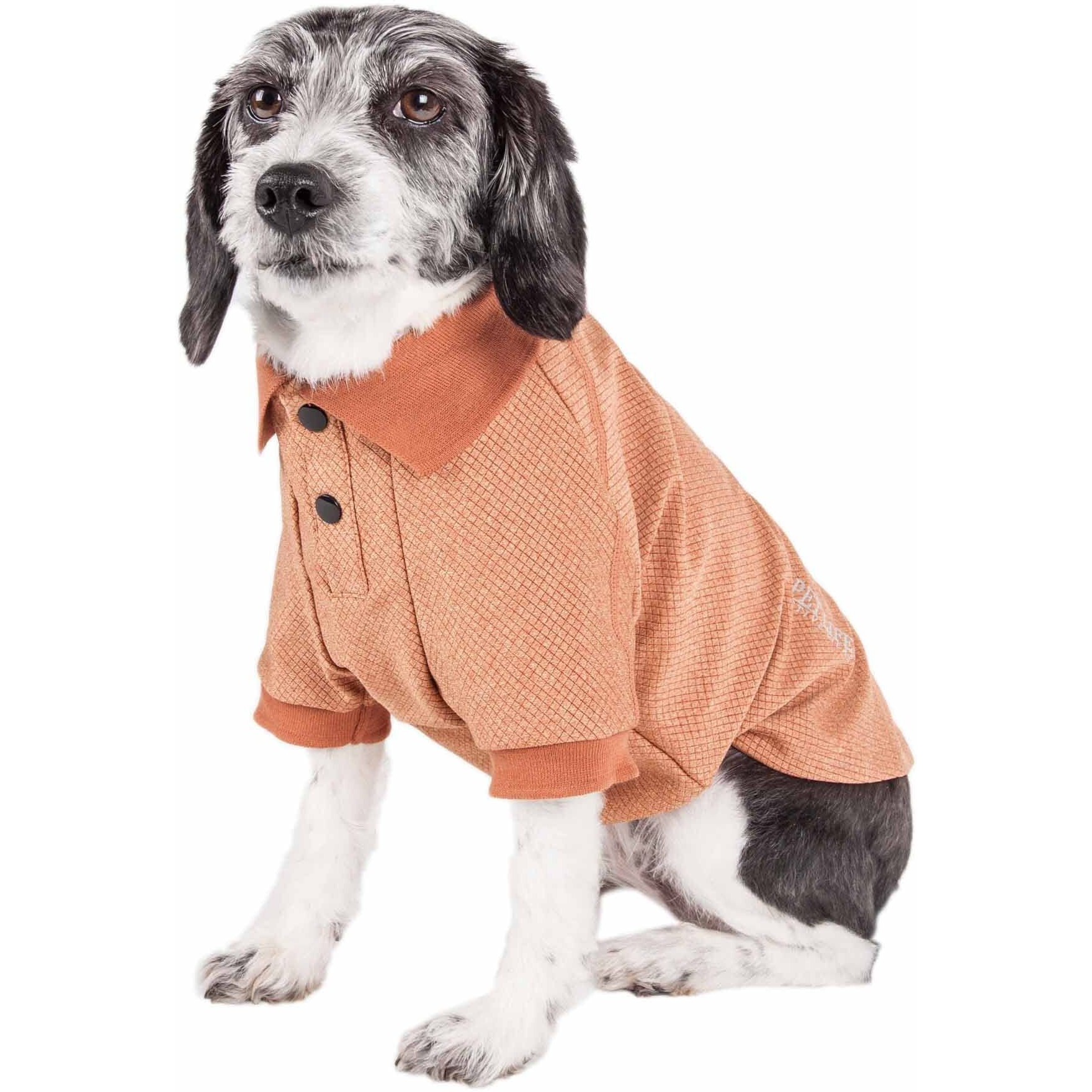 Pet Life Active 'Fur-Flexed' Relax-Stretch Wick-Proof Performance Dog Polo T-Shirt(D0102H7L3DA.)
