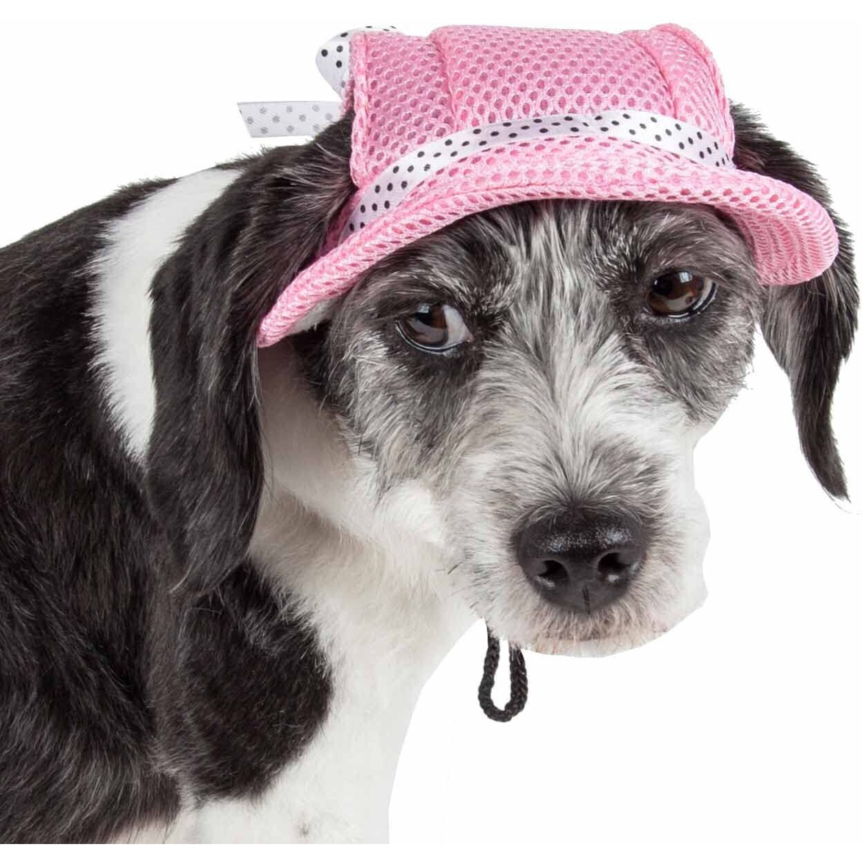 Pet Life 'sea Spot Sun' Uv Protectant Adjustable Fashion Mesh Brimmed Dog Hat Cap(D0102H70ZJY.)
