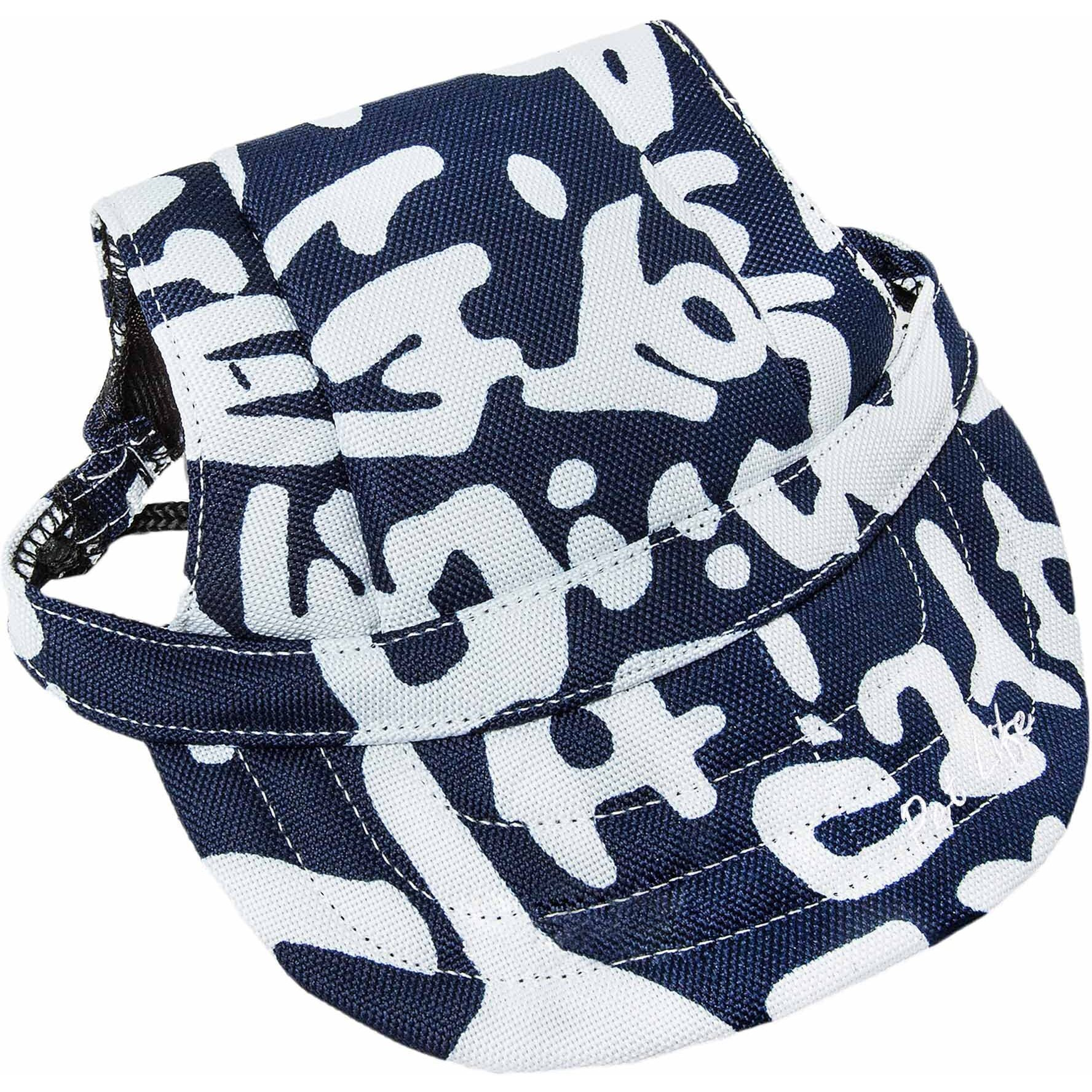 Pet Life 'Bone Cappa' Graffiti Sculptured Uv Protectant Adjustable Fashion Dog Hat Cap(D0102H7LF27.)