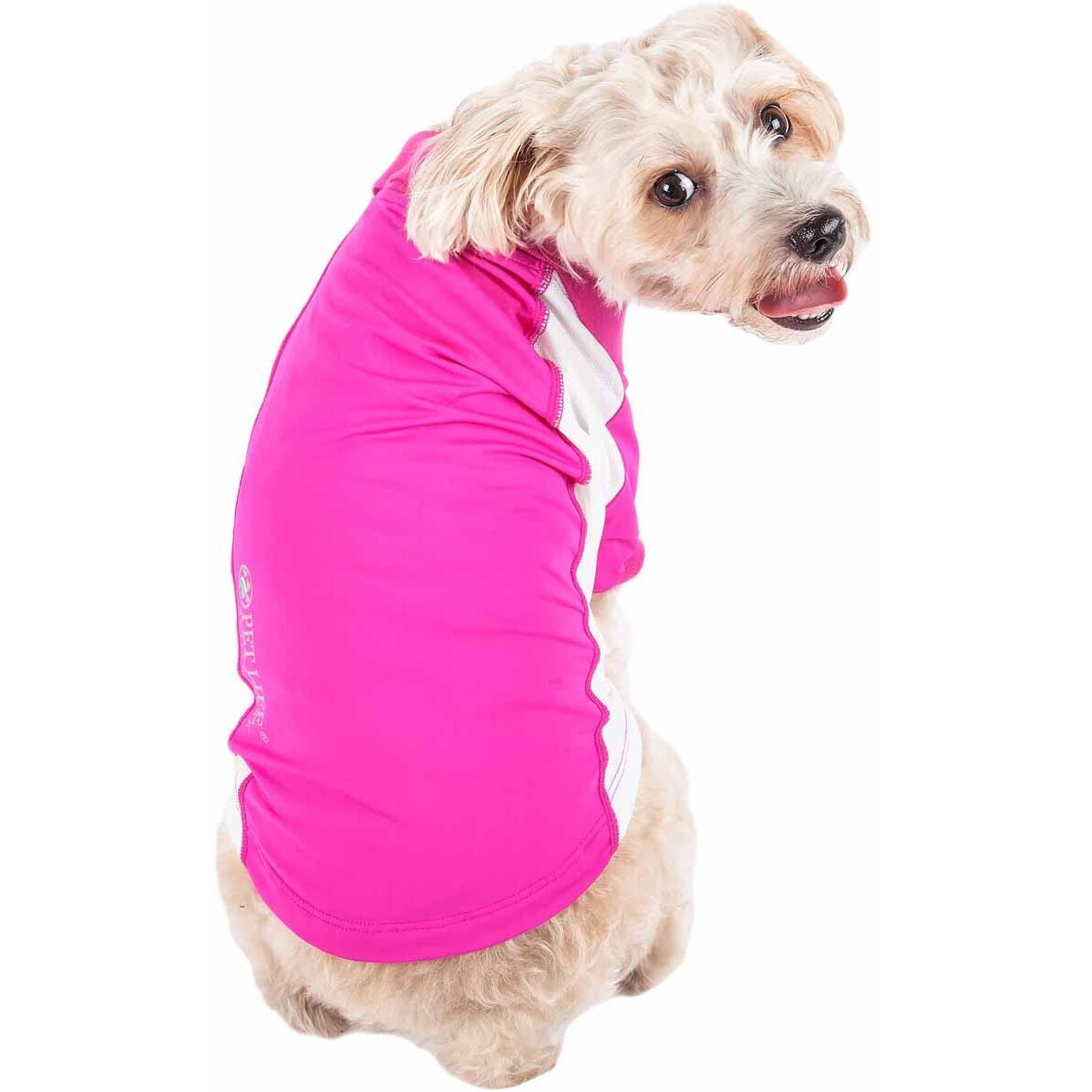 Pet Life Active 'Barko Pawlo' Relax-Stretch Wick-Proof Performance Dog Polo T-Shirt(D0102H7L3IU.)