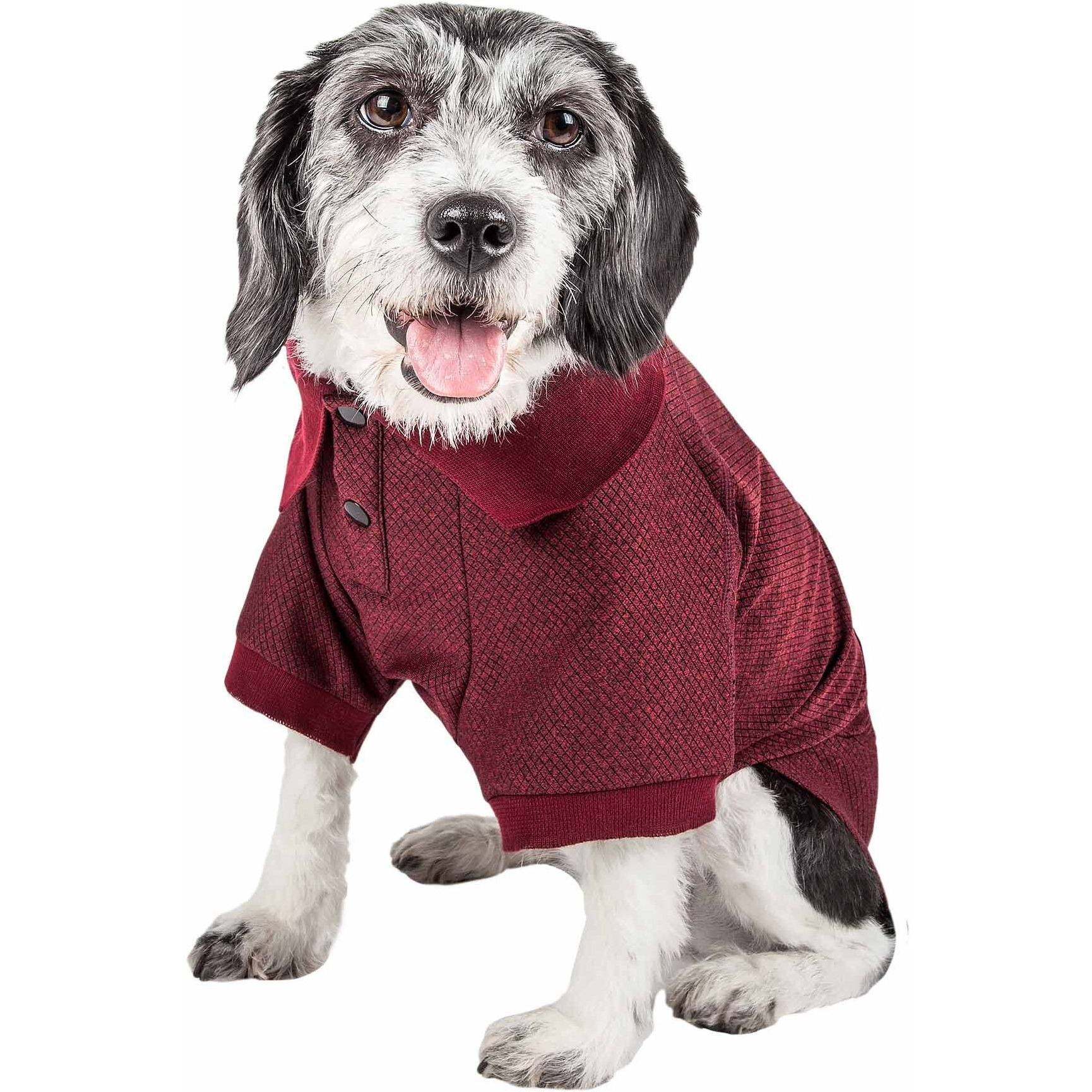 Pet Life Active 'Fur-Flexed' Relax-Stretch Wick-Proof Performance Dog Polo T-Shirt(D0102H7L3BV.)