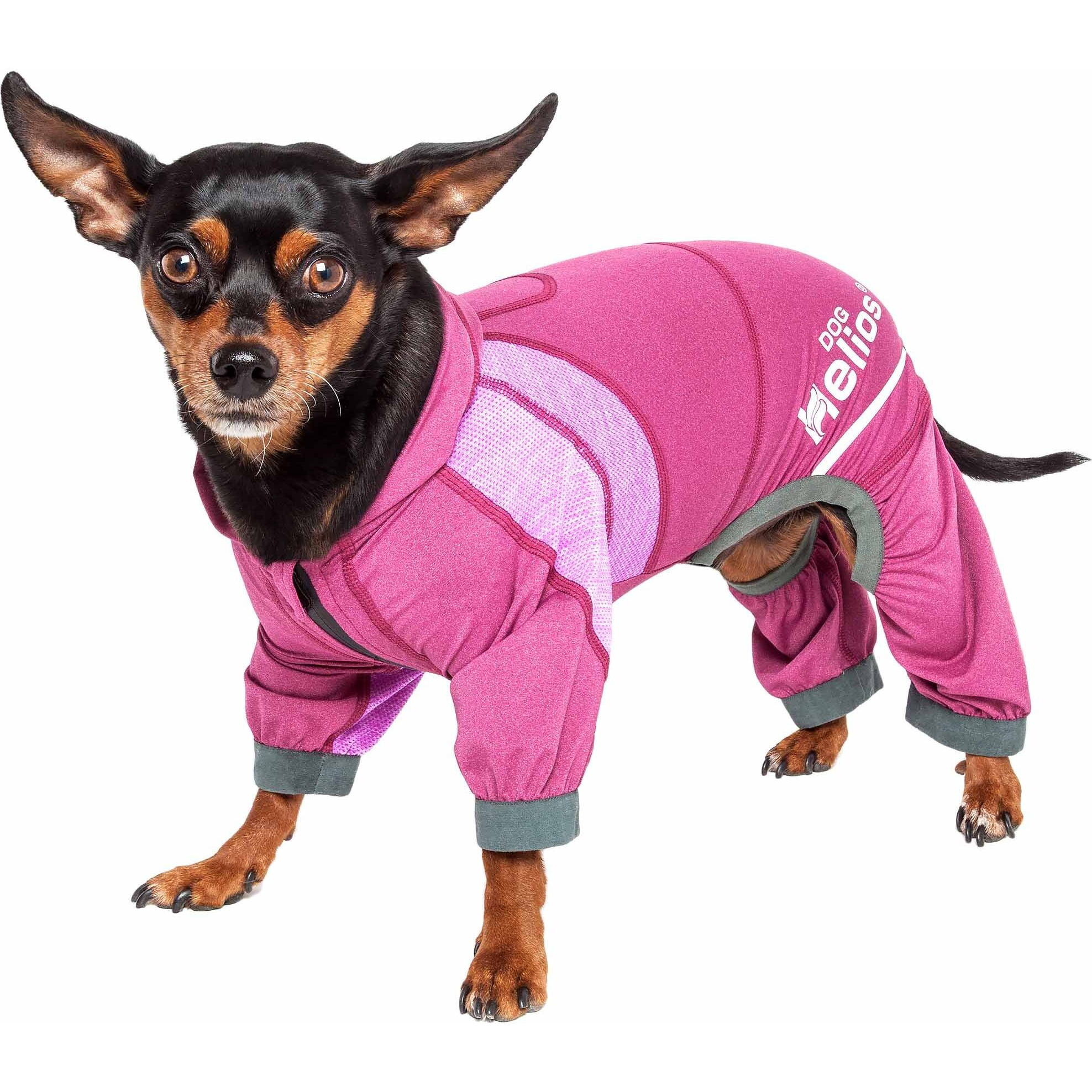 Dog Helios 'Namastail' Lightweight 4-Way Stretch Breathable Full Bodied Performance Yoga Dog Hoodie Tracksuit(D0102H70HXU.)