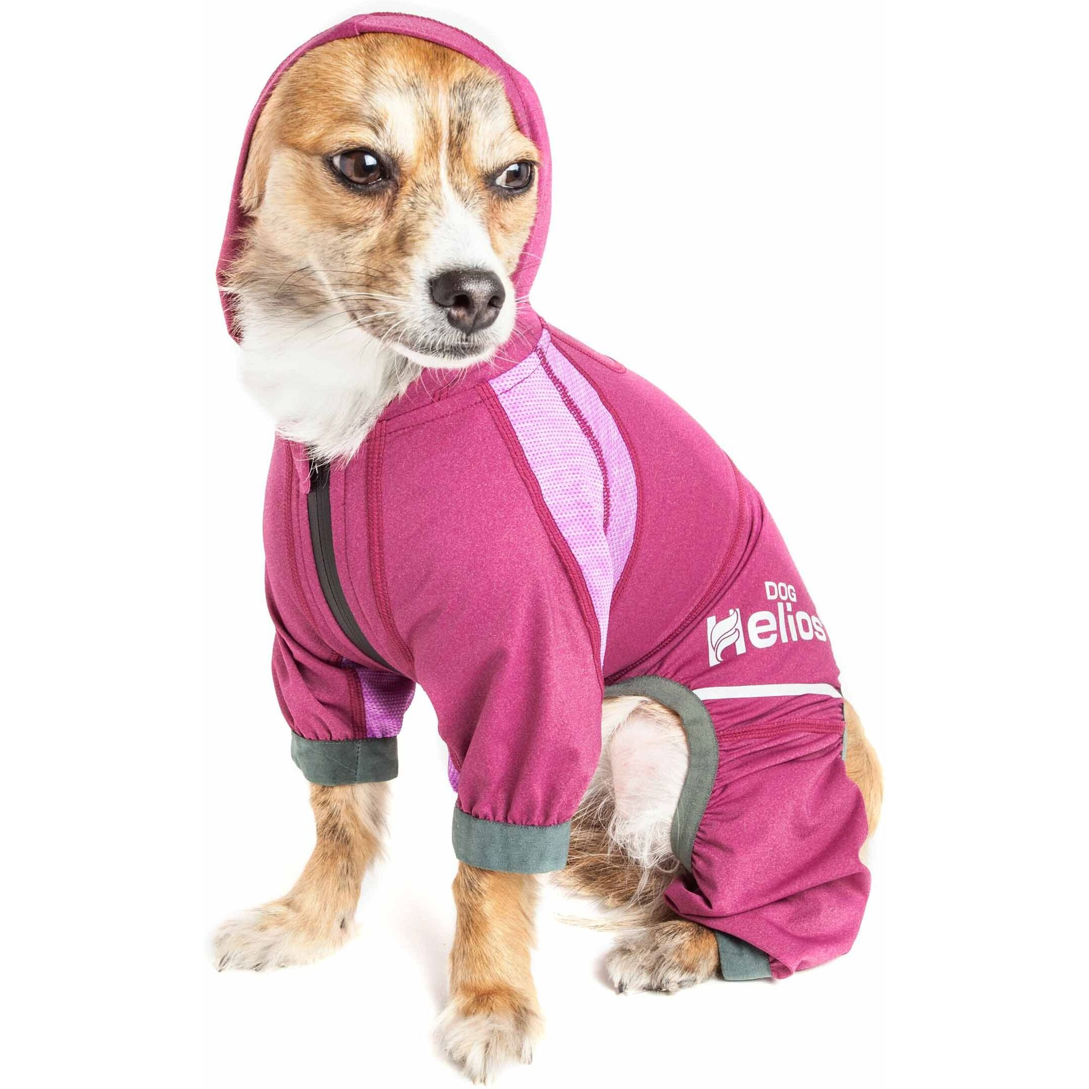 Dog Helios 'Namastail' Lightweight 4-Way Stretch Breathable Full Bodied Performance Yoga Dog Hoodie Tracksuit(D0102H70HXU.)