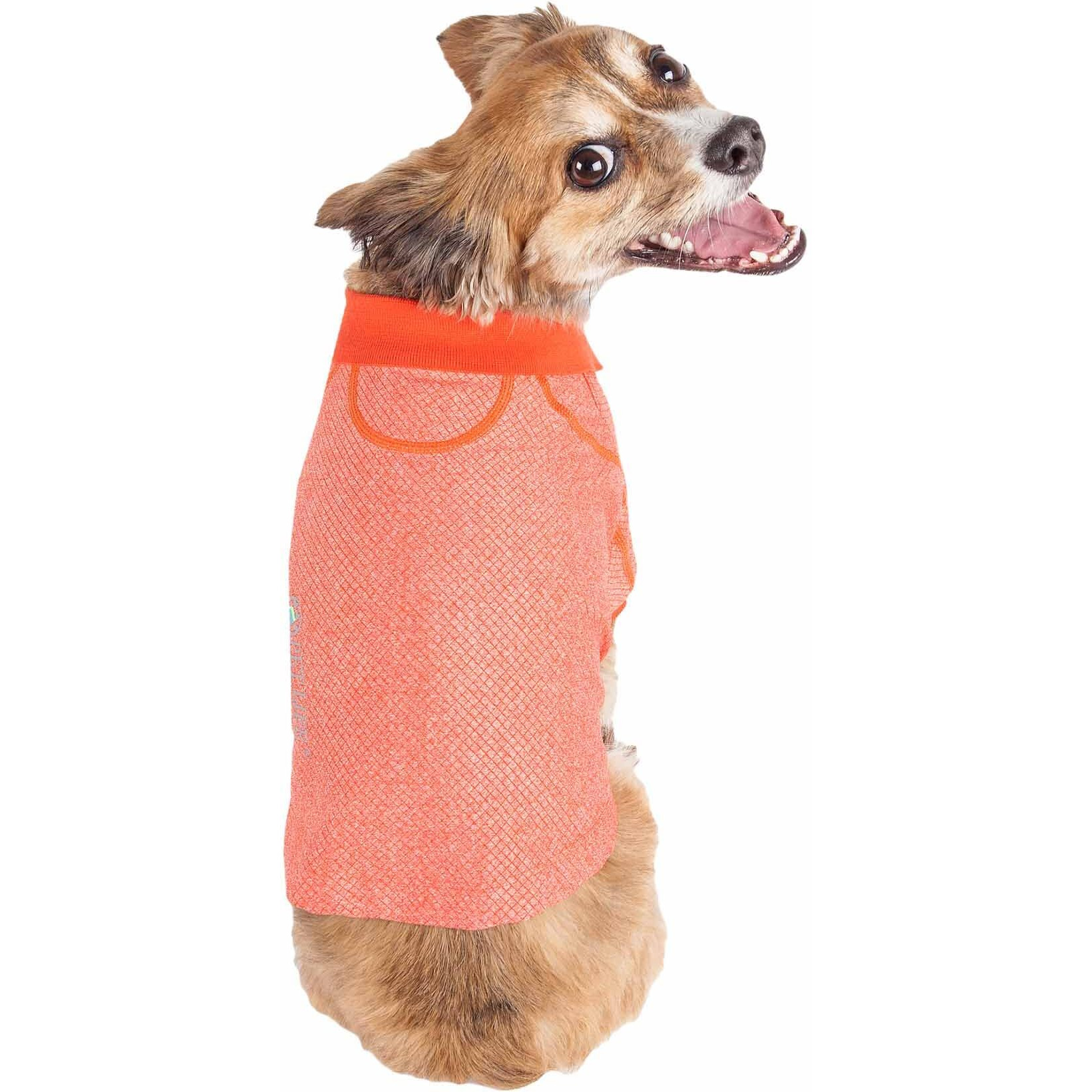 Pet Life Active 'Fur-Flexed' Relax-Stretch Wick-Proof Performance Dog Polo T-Shirt(D0102H7L3JG.)