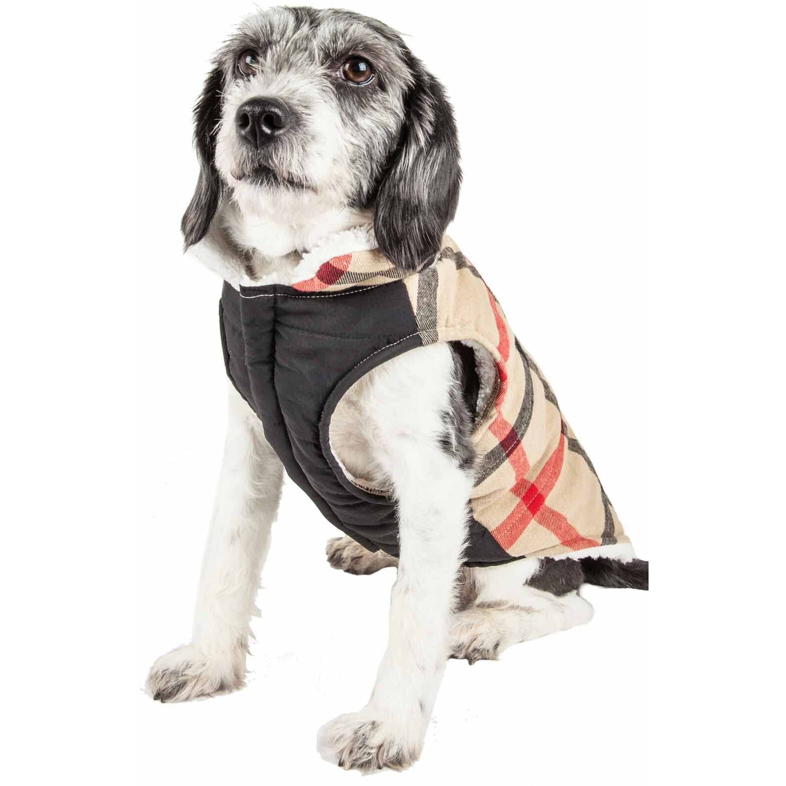 Pet Life 'Allegiance' Classical Plaided Insulated Dog Coat Jacket(D0102H70ZXV.)