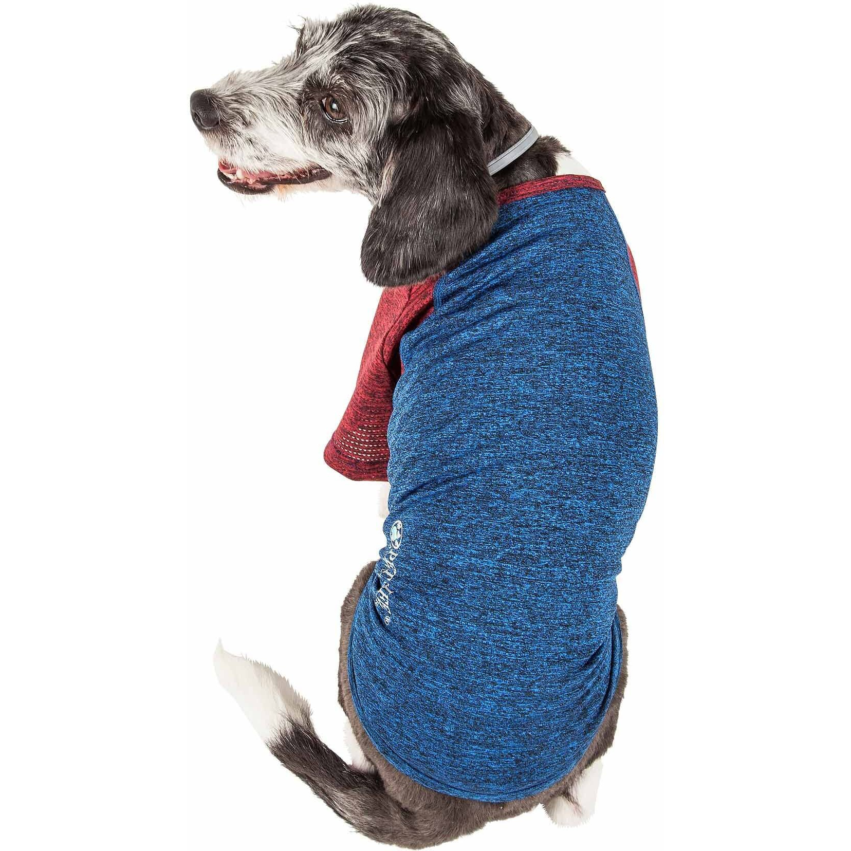 Pet Life Active 'Hybreed' 4-Way Stretch Two-Toned Performance Dog T-Shirt(D0102H7LFMV.)