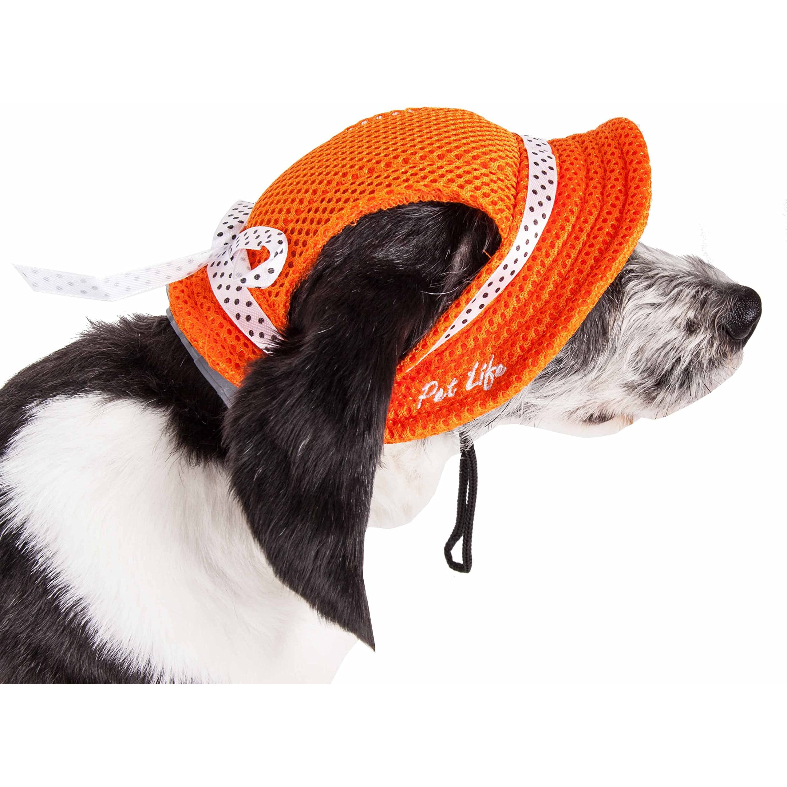 Pet Life 'sea Spot Sun' Uv Protectant Adjustable Fashion Mesh Brimmed Dog Hat Cap(D0102H70ZVV.)