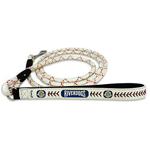 Charleston RiverDogs Pet Leash Leather Frozen Rope Baseball Size Medium CO