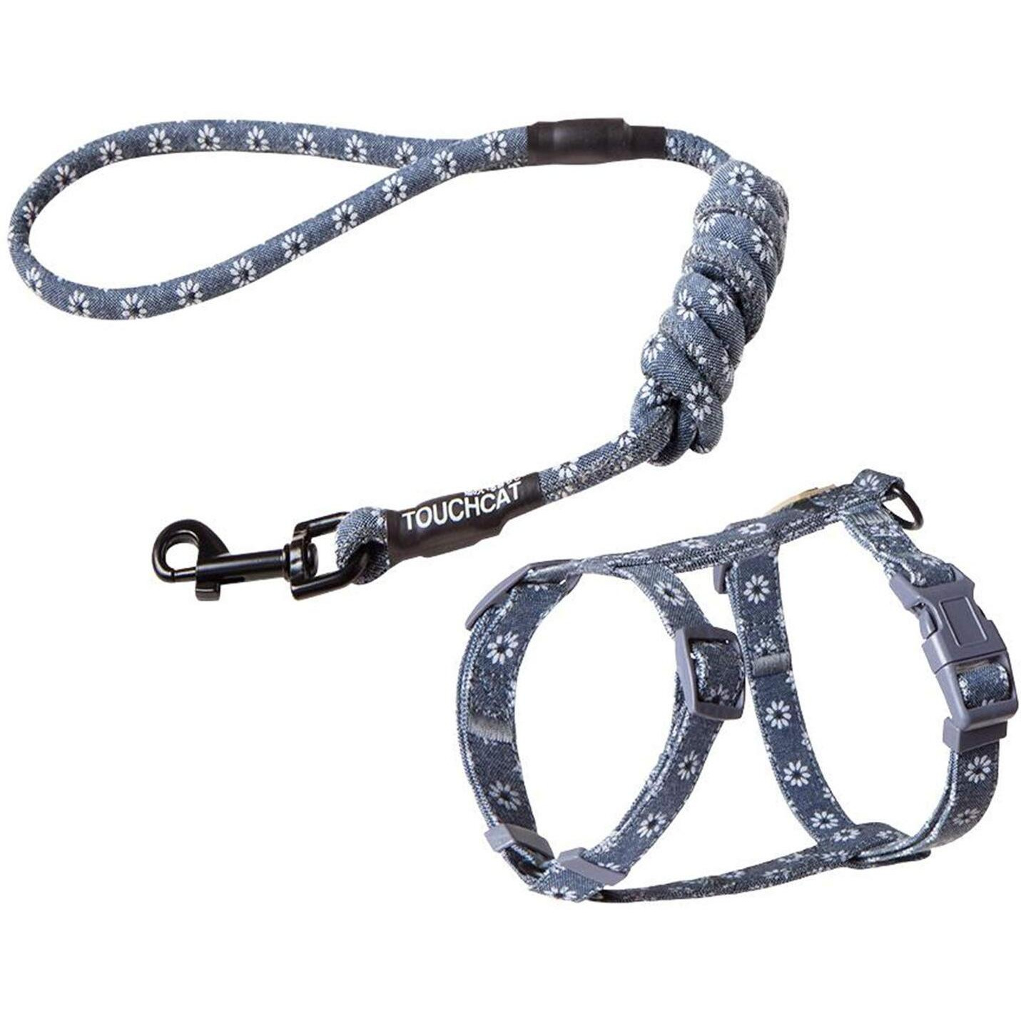 Touchcat  'Radi-Claw' Durable Cable Cat Harness and Leash Combo(D0102HAXANG.)
