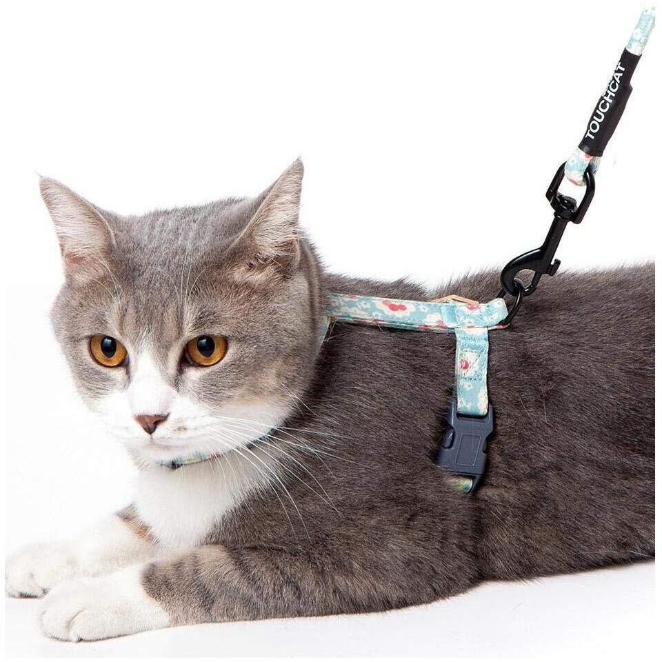 Touchcat  'Radi-Claw' Durable Cable Cat Harness and Leash Combo(D0102HAXANG.)
