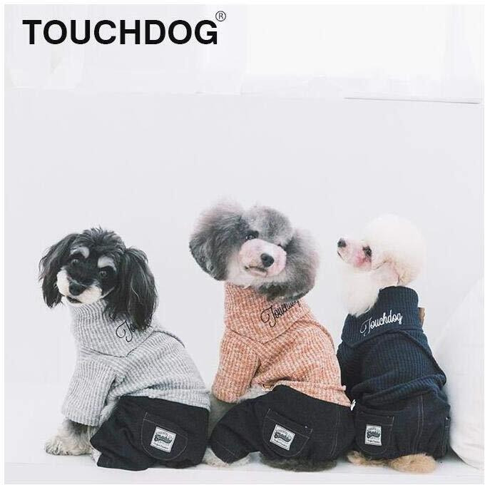 Touchdog  Vogue Neck-Wrap Sweater and Denim Pant Outfit(D0102HAXETG.)
