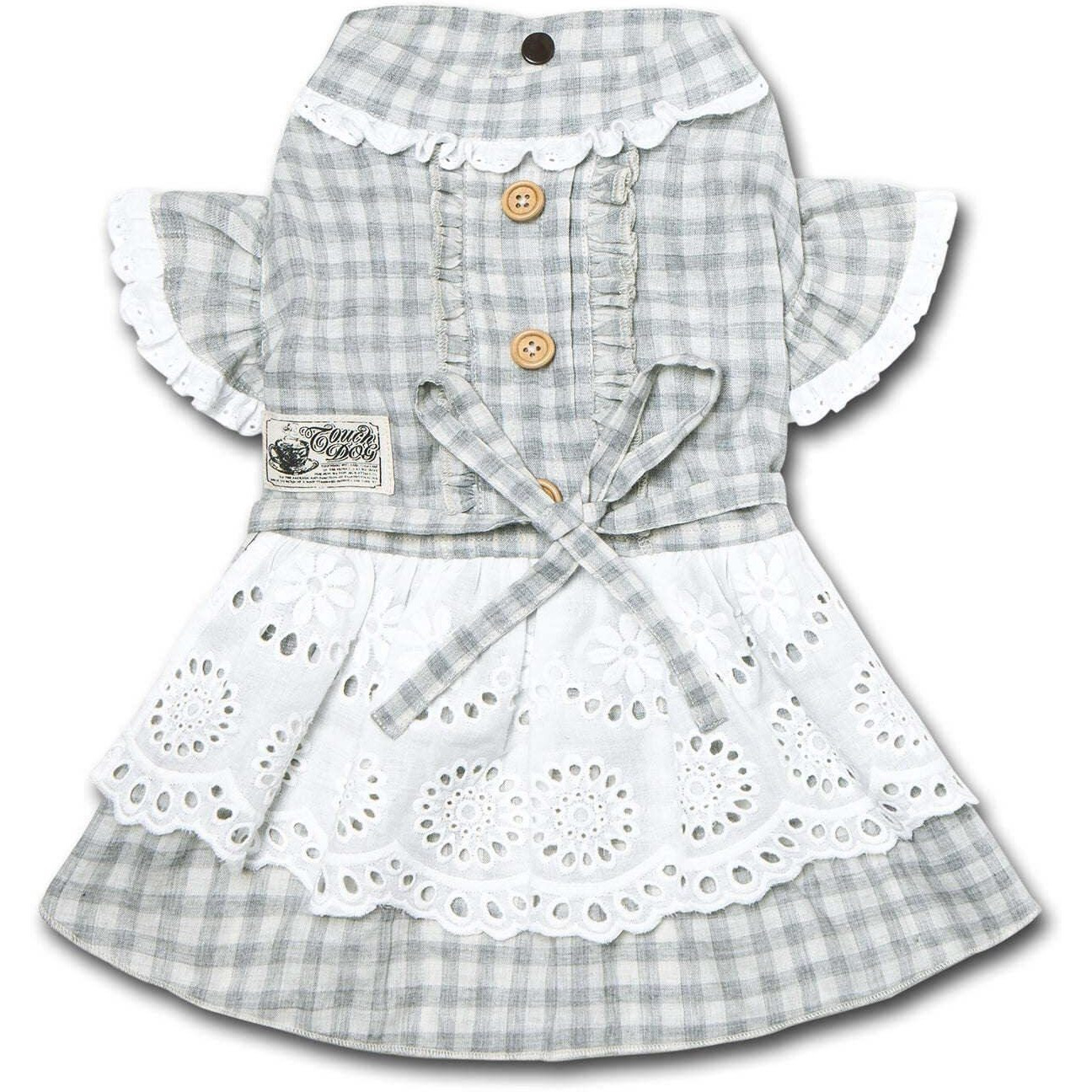 Touchdog  'I love Poochi' Classical Fashion Plaid Dog Dress(D0102HAXPSY.)