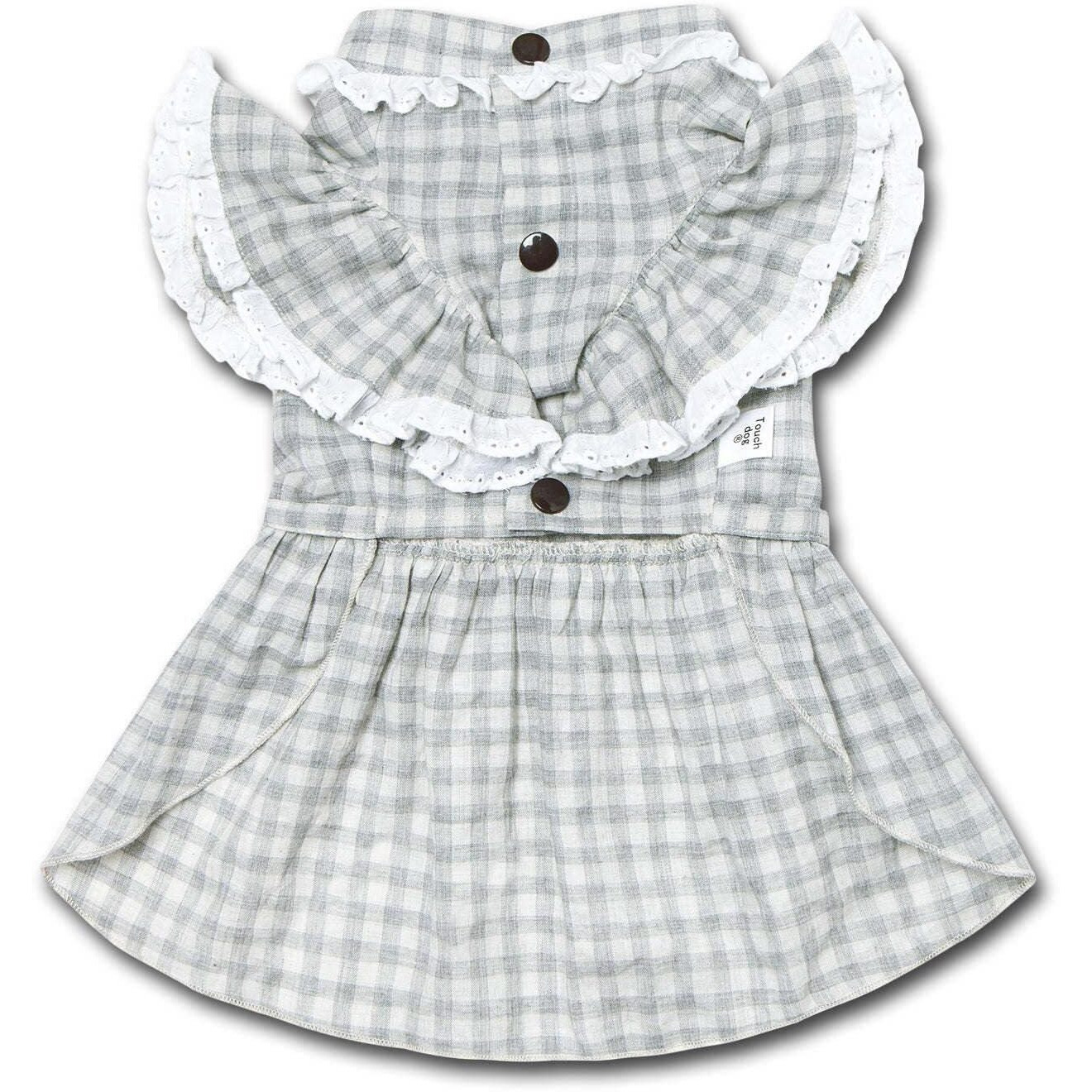 Touchdog  'I love Poochi' Classical Fashion Plaid Dog Dress(D0102HAXPSY.)