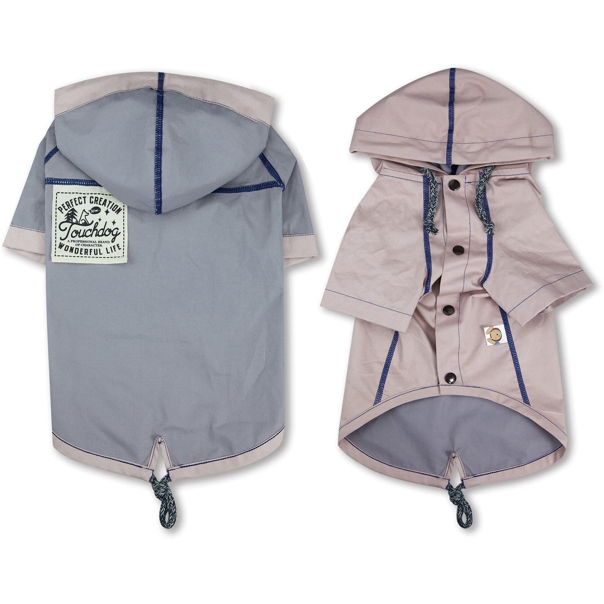 Touchdog  'Cloudburst' Waterproof Reversible Dog Raincoat(D0102HAXE1A.)