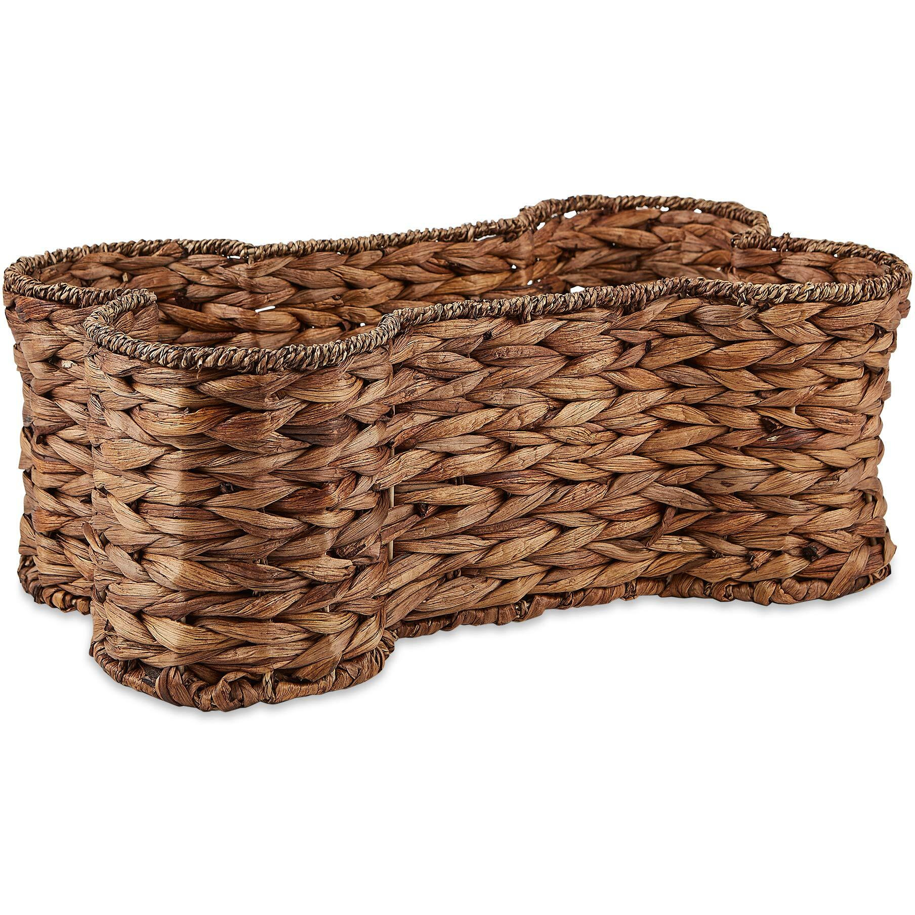 DII Dark Brown Hyacinth Bone Pet Basket Small