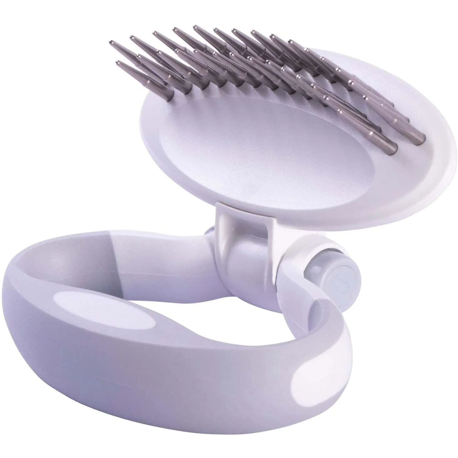 Pet Life  'Gyrater' Swivel Travel Dual-Rowed Grooming Undercoat Pet Rake(D0102HAX28V.)