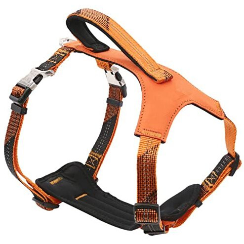Pet Life  'Geo-prene' 2-in-1 Shock Absorbing Neoprene Padded Reflective Dog Leash and Harness(D0102HAXAVY.)