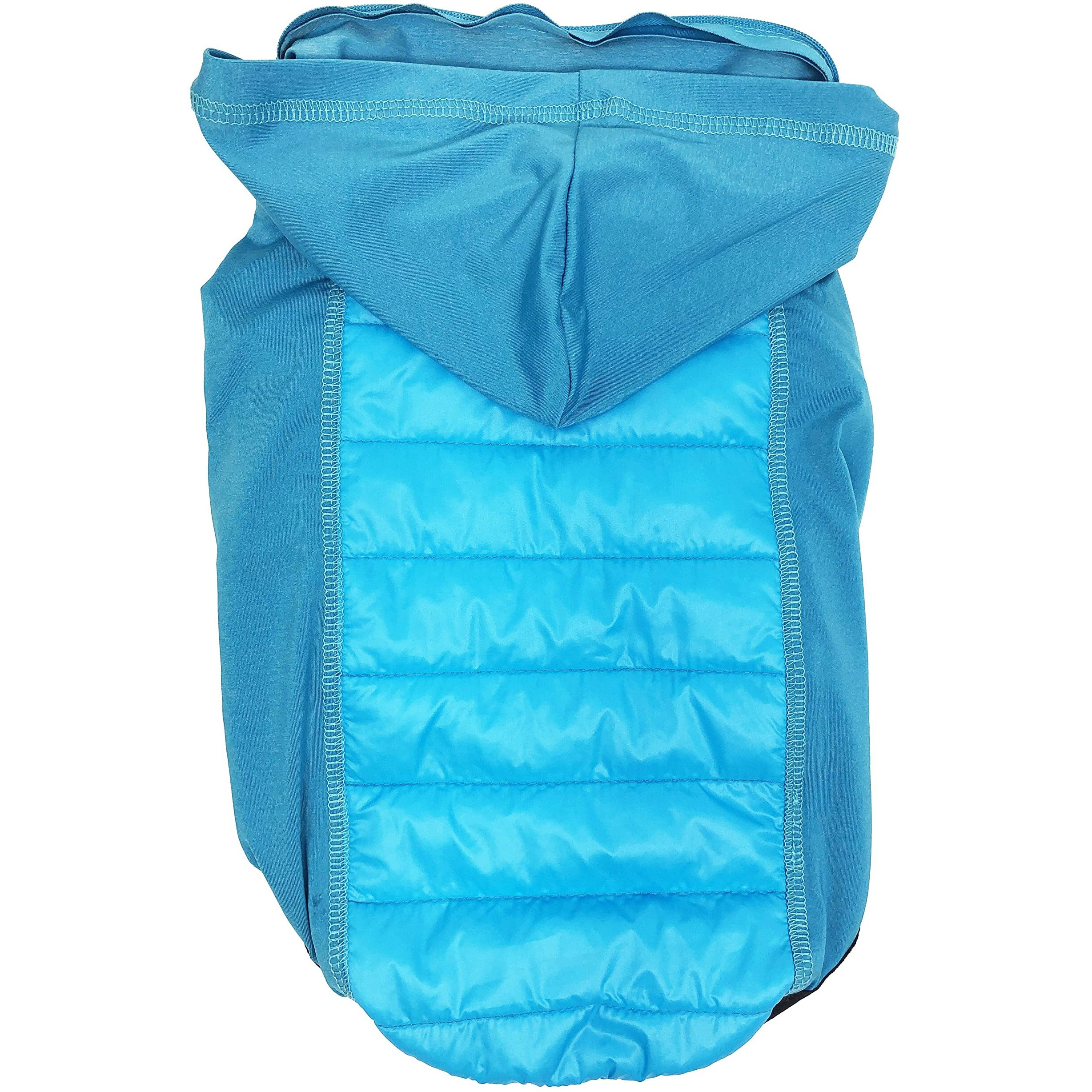 Pet Life  'Apex' Lightweight Hybrid 4-Season Stretch and Quick-Dry Dog Coat w/ Pop out Hood(D0102HAXRSU.)