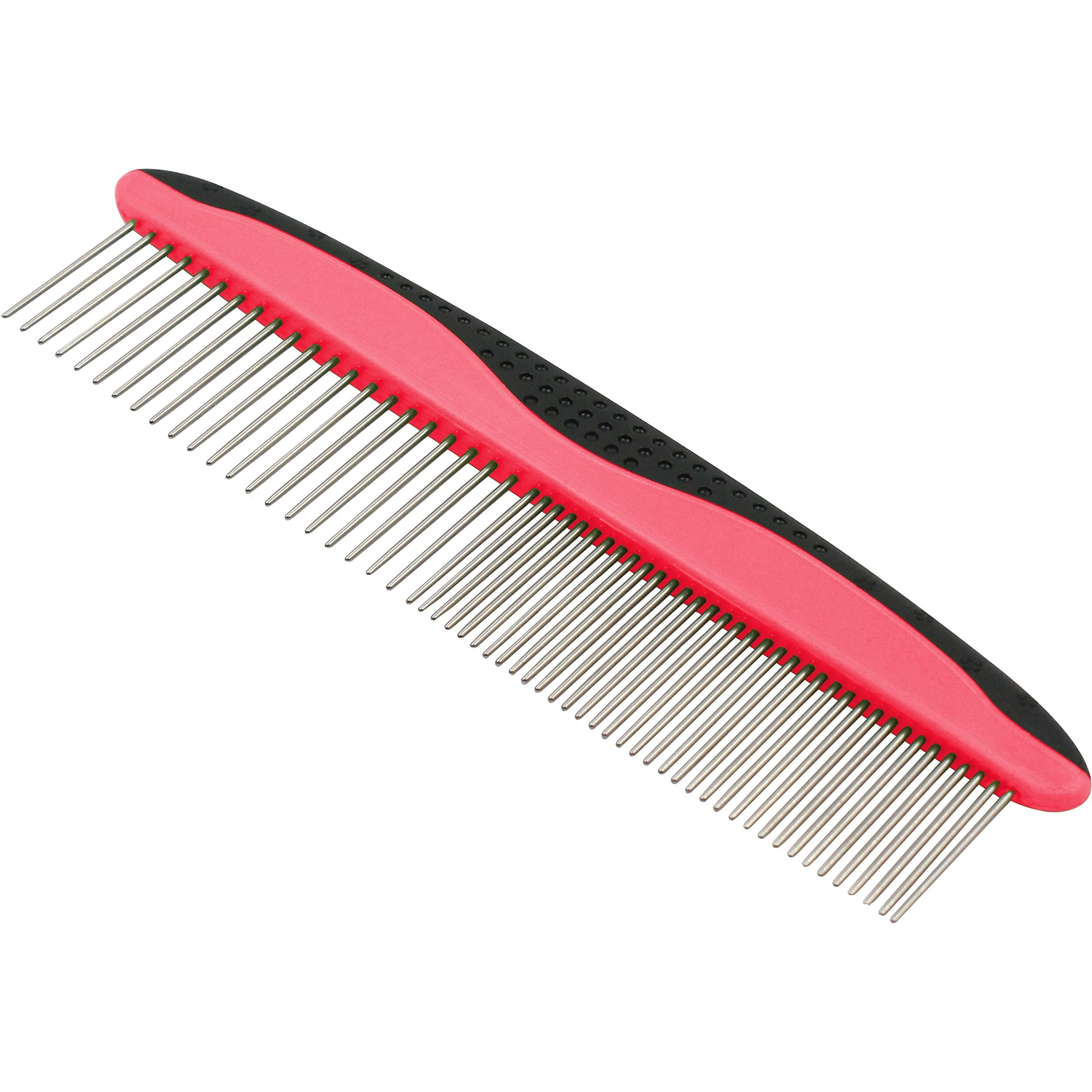Pet Life  Grip Ease' Wide and Narrow Tooth Grooming Pet Comb(D0102HAX227.)
