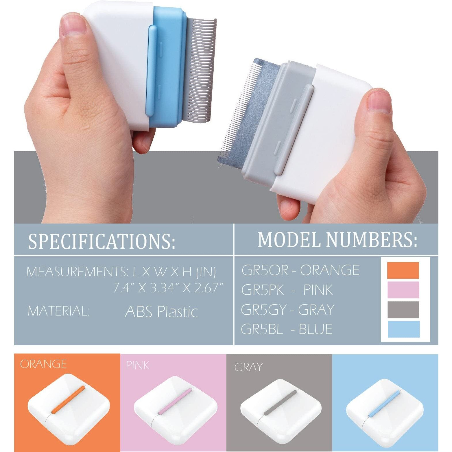 Pet Life  'Zipocket' 2-in-1 Underake and Stainless Steel Travel Grooming Pet Comb(D0102HAX2E7.)