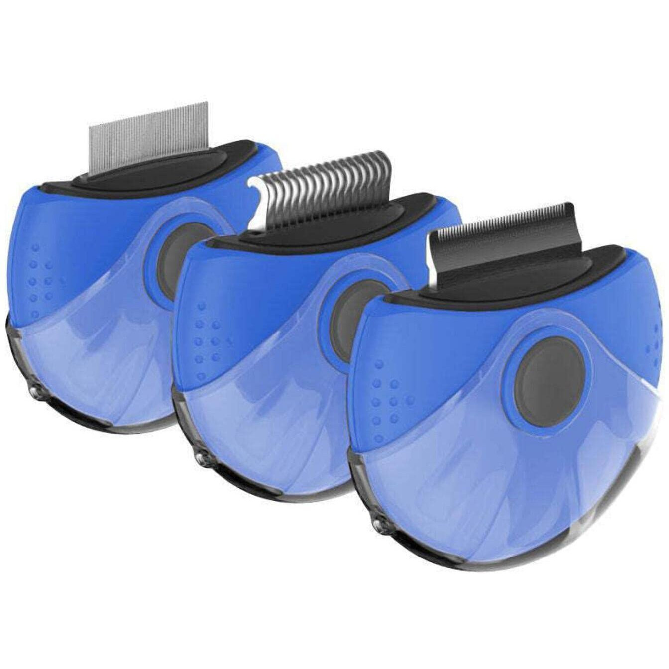 Pet Life  'Axler' Triple Rotating Rake Deshedder and Dematting Grooming Pet Comb(D0102HAX2AU.)