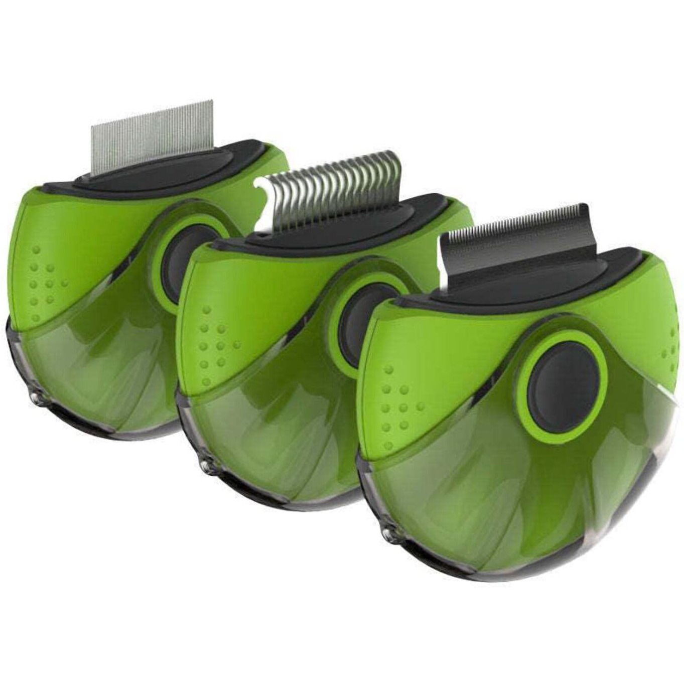 Pet Life  'Axler' Triple Rotating Rake Deshedder and Dematting Grooming Pet Comb(D0102HAX2AU.)