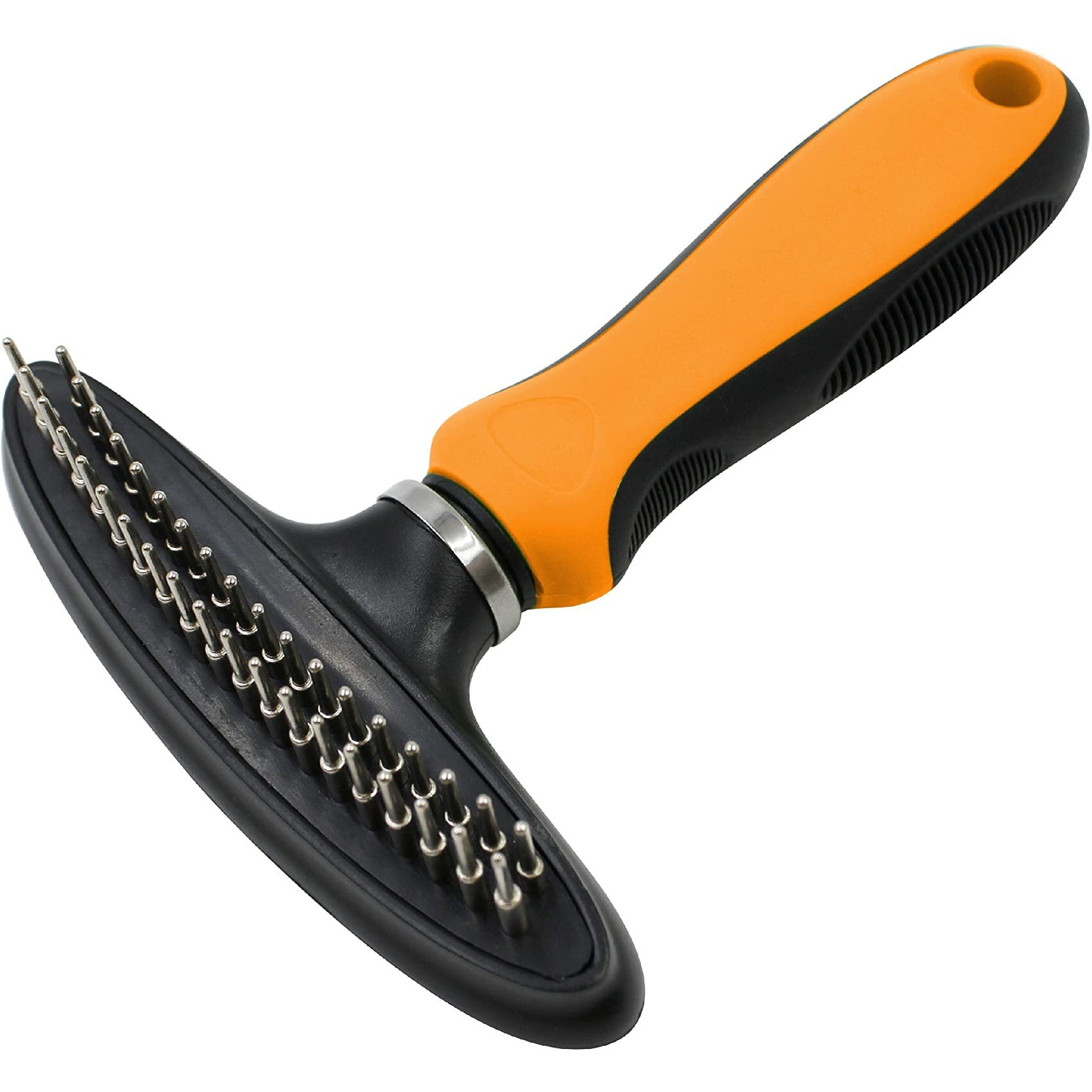 Pet Life  Flex Series Dual-Row Grooming Rake Pet Comb(D0102HAX2GA.)