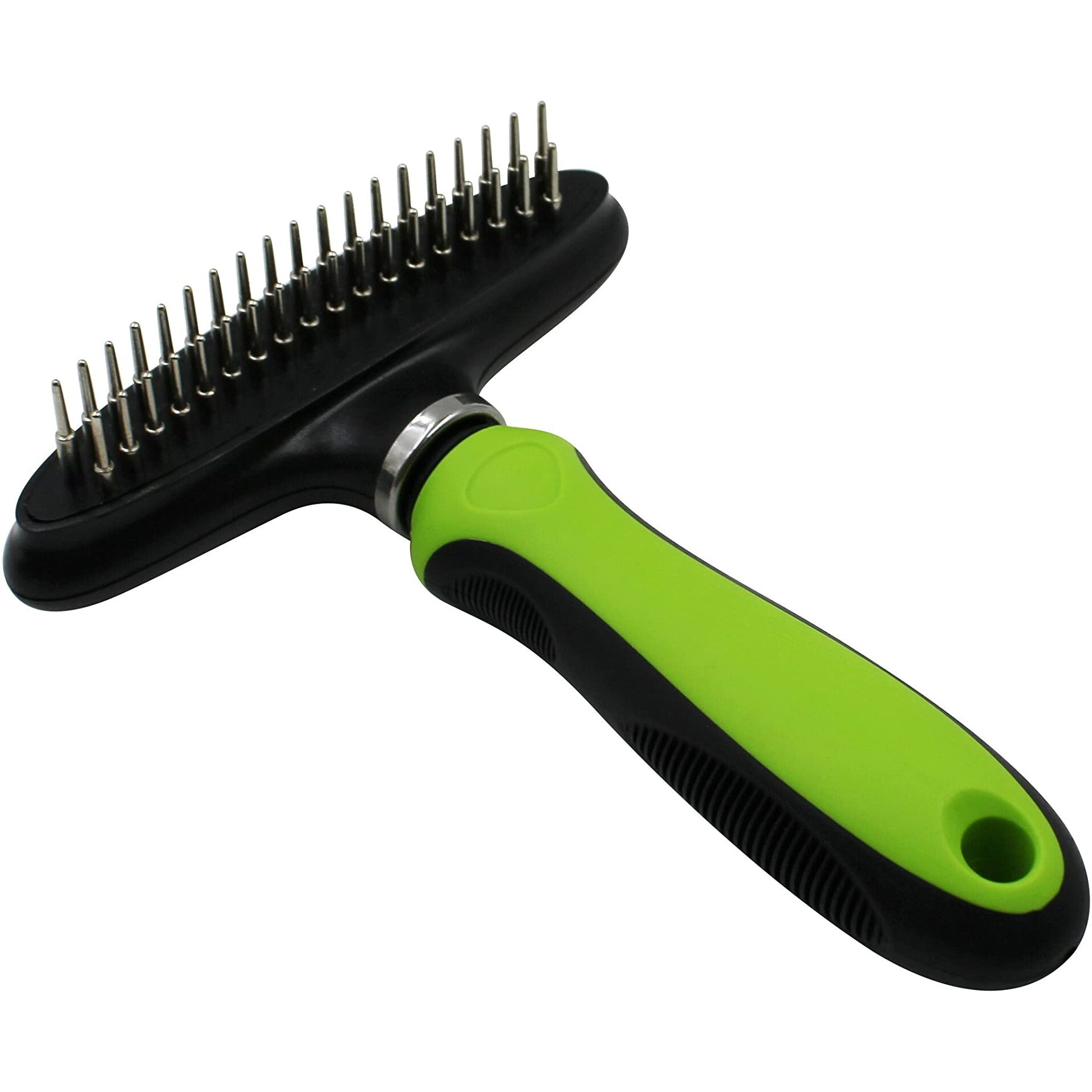 Pet Life  Flex Series Dual-Row Grooming Rake Pet Comb(D0102HAX2GA.)