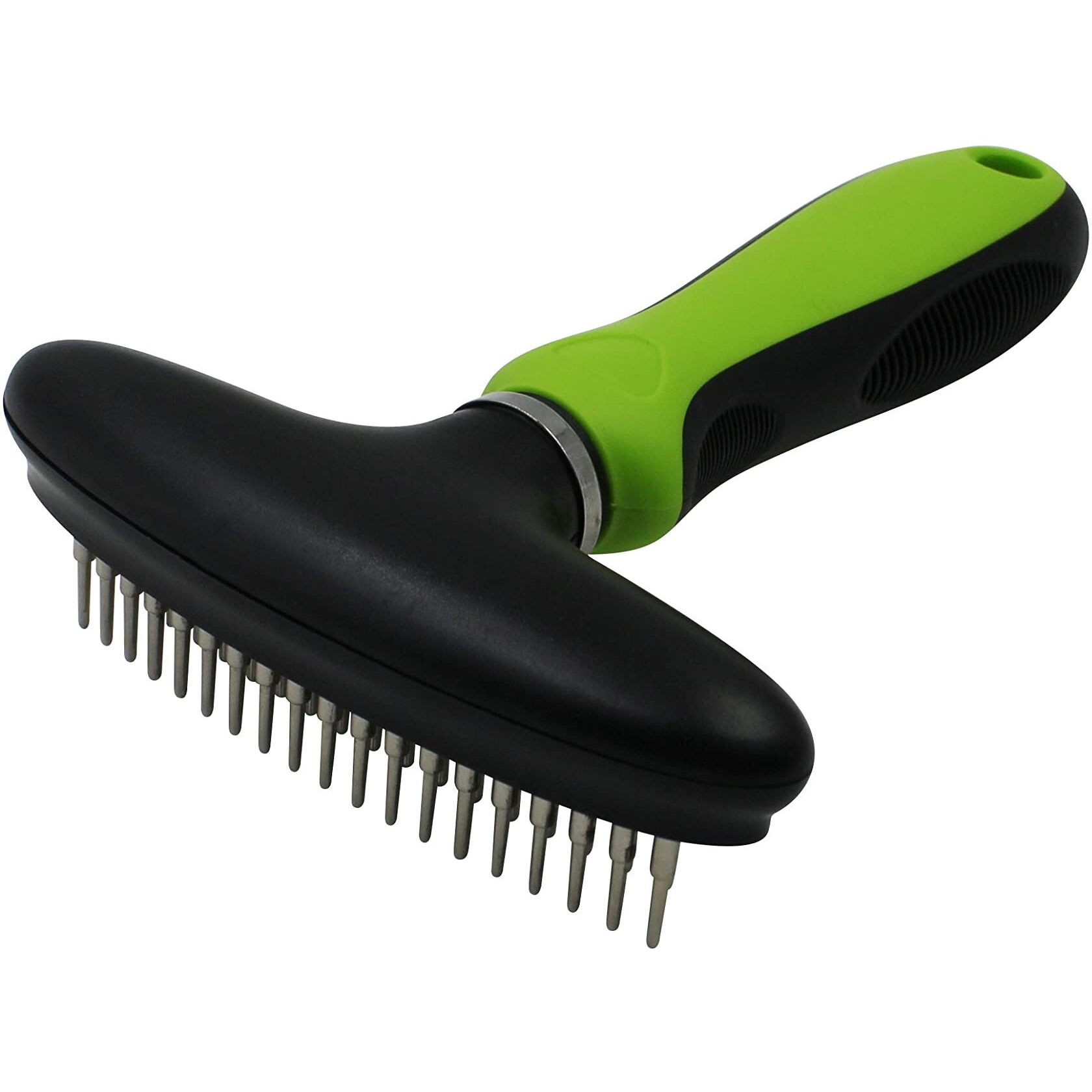 Pet Life  Flex Series Dual-Row Grooming Rake Pet Comb(D0102HAX2GA.)