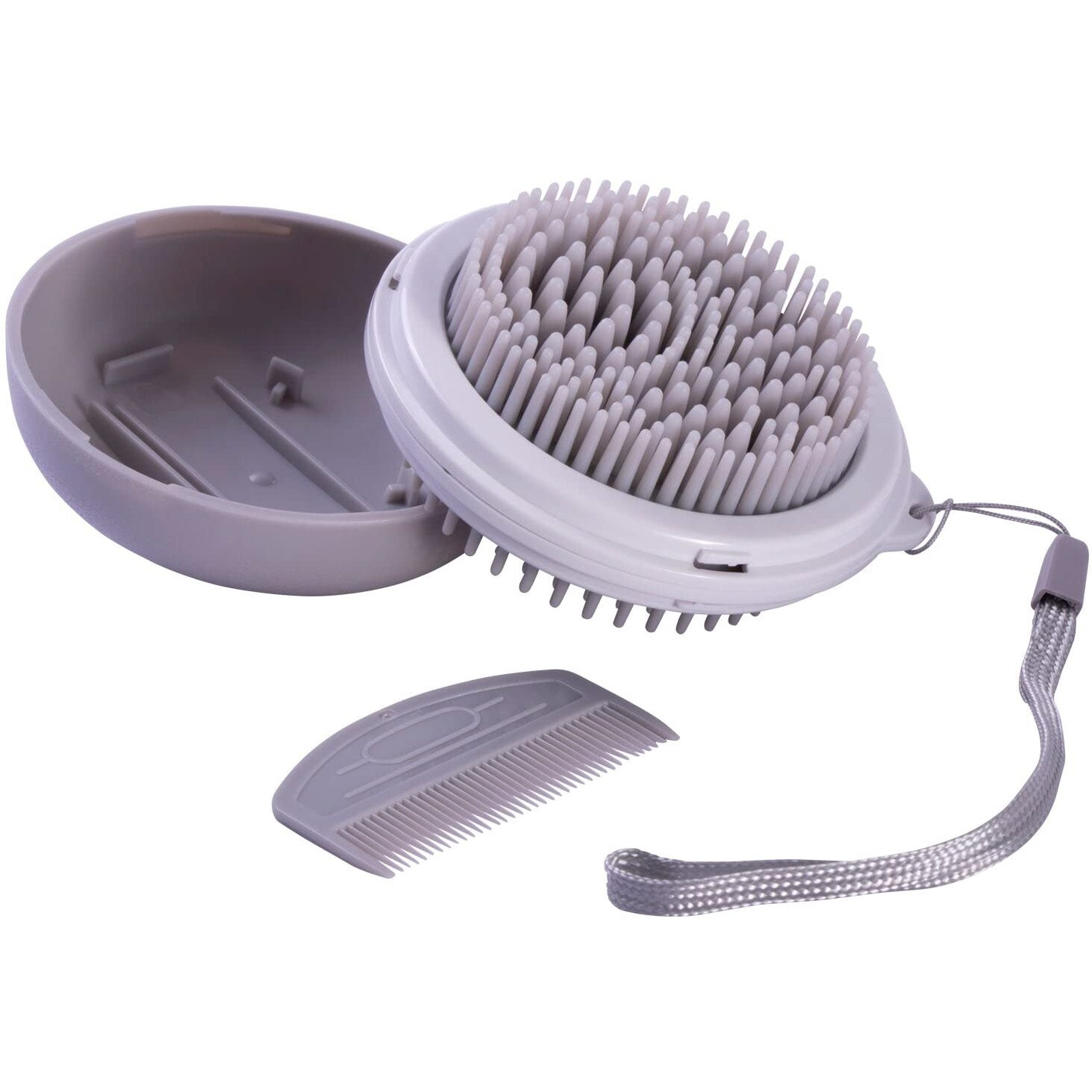 Pet Life  'Bravel' 3-in-1 Travel Pocketed Dual Grooming Brush and Pet Comb(D0102HAX2JW.)