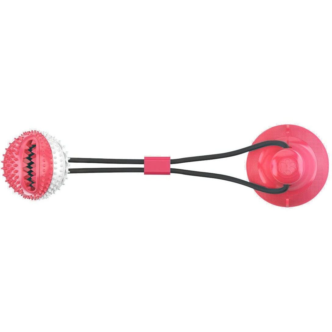 Pet Life  'Grip N' Play' Treat Dispensing Ball Shaped Suction Cup Dog Toy(D0102HAX21W.)