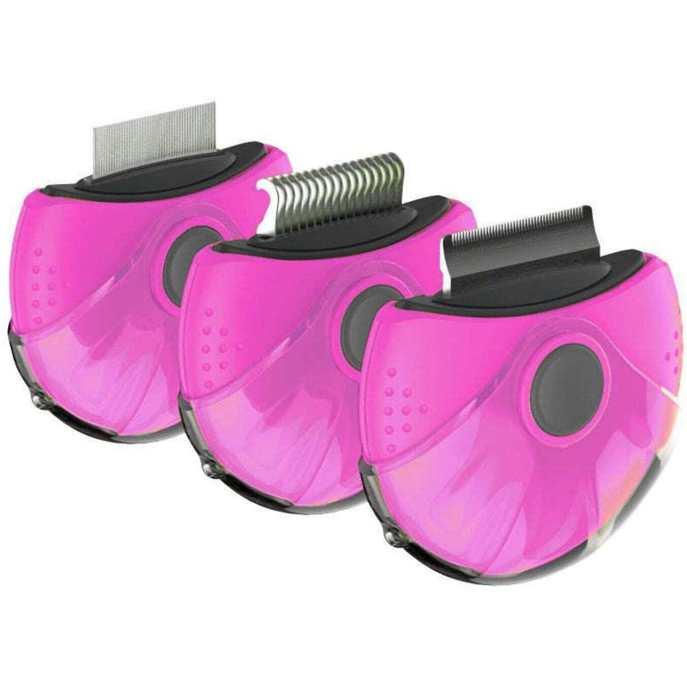 Pet Life  'Axler' Triple Rotating Rake Deshedder and Dematting Grooming Pet Comb(D0102HAX2AY.)