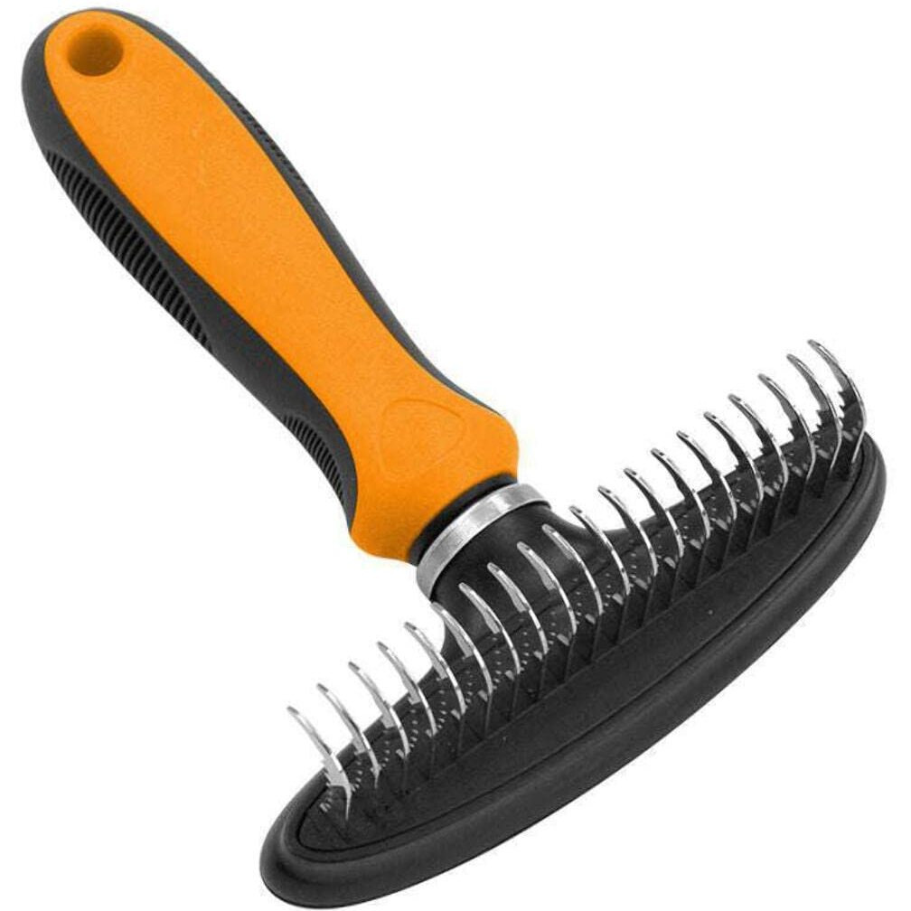Pet Life  Flex Series Undercoat Dematter Grooming Pet Rake(D0102HAX2Q7.)