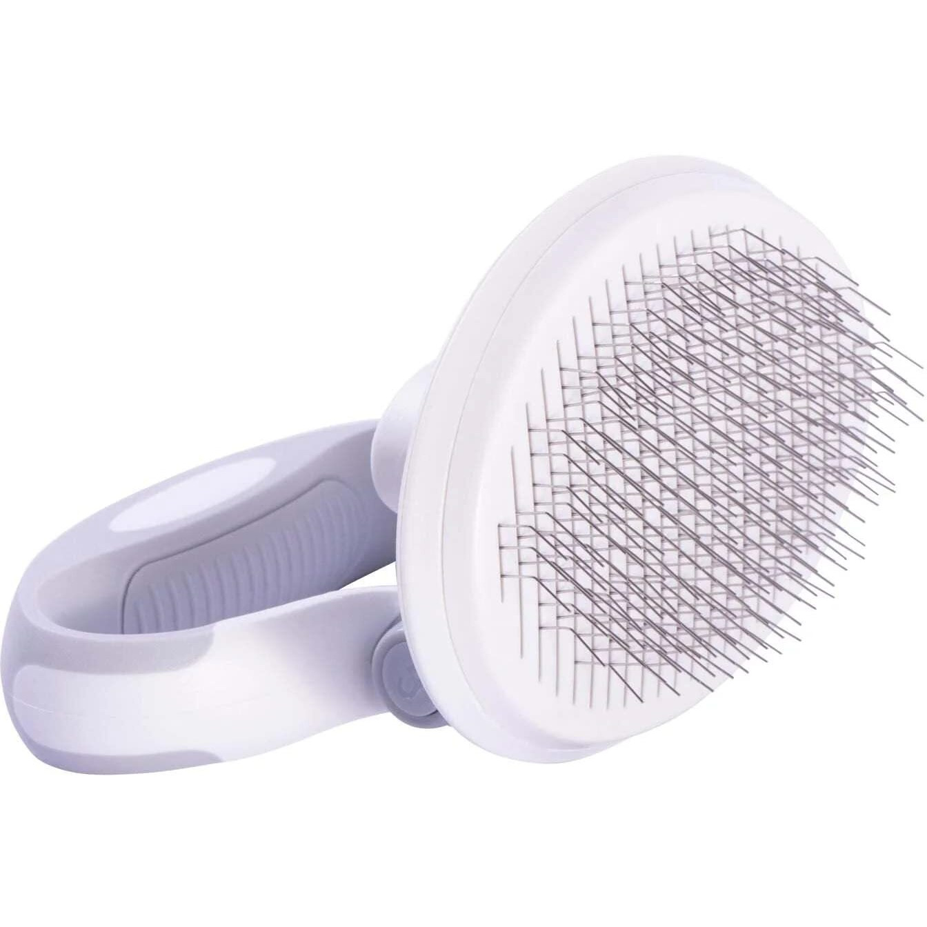 Pet Life  'Gyrater' Travel Self-Cleaning Swivel Grooming Slicker Pet Brush(D0102HAX2MV.)