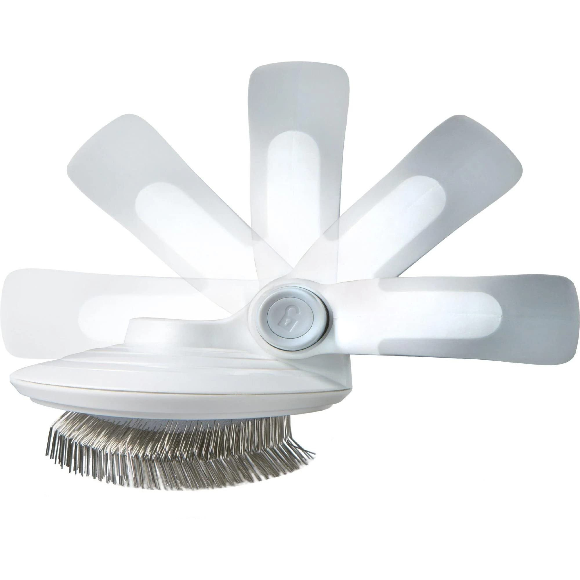 Pet Life  'Gyrater' Travel Self-Cleaning Swivel Grooming Slicker Pet Brush(D0102HAX2MV.)