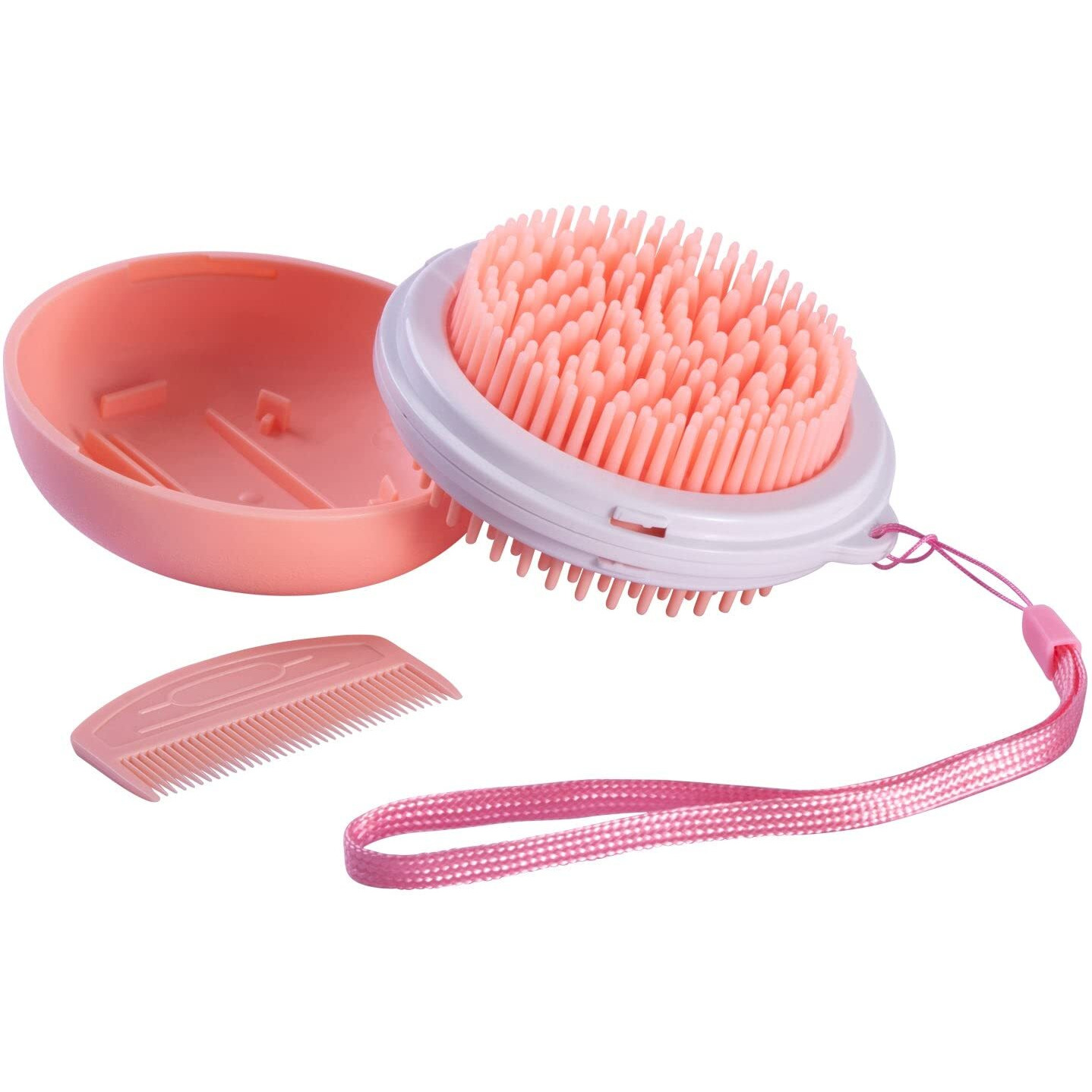 Pet Life  'Bravel' 3-in-1 Travel Pocketed Dual Grooming Brush and Pet Comb(D0102HAX2V7.)