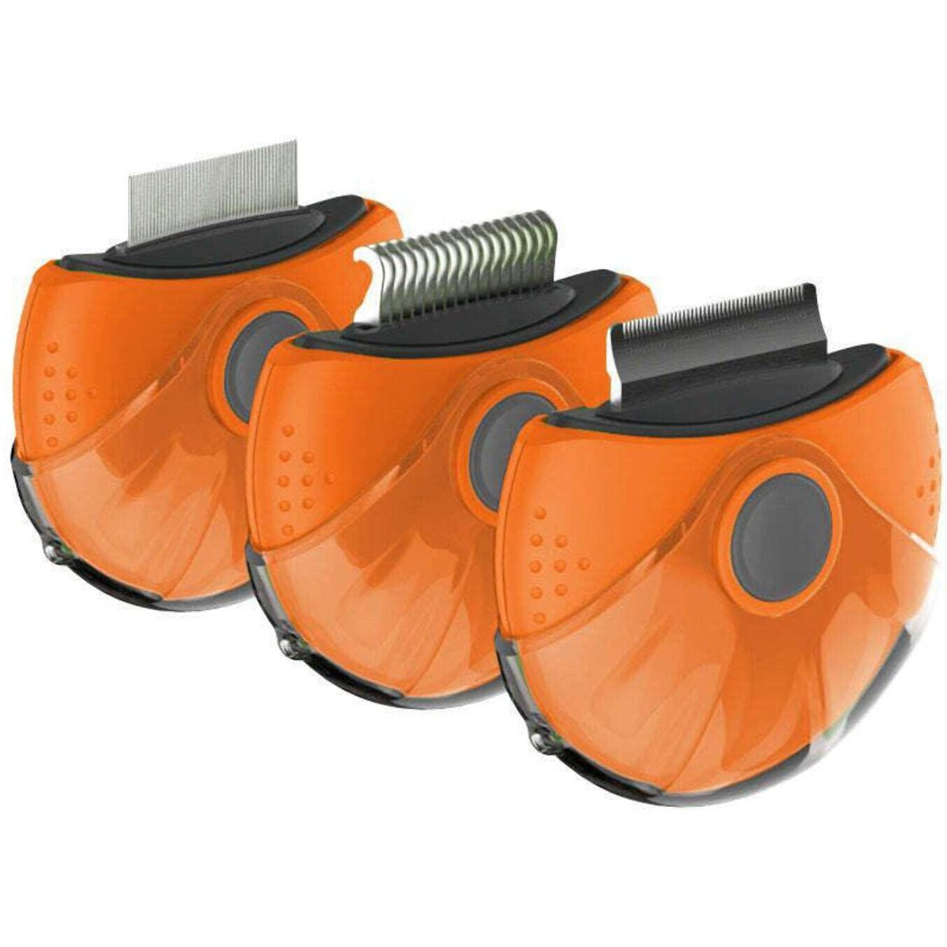 Pet Life  'Axler' Triple Rotating Rake Deshedder and Dematting Grooming Pet Comb(D0102HAX2AG.)