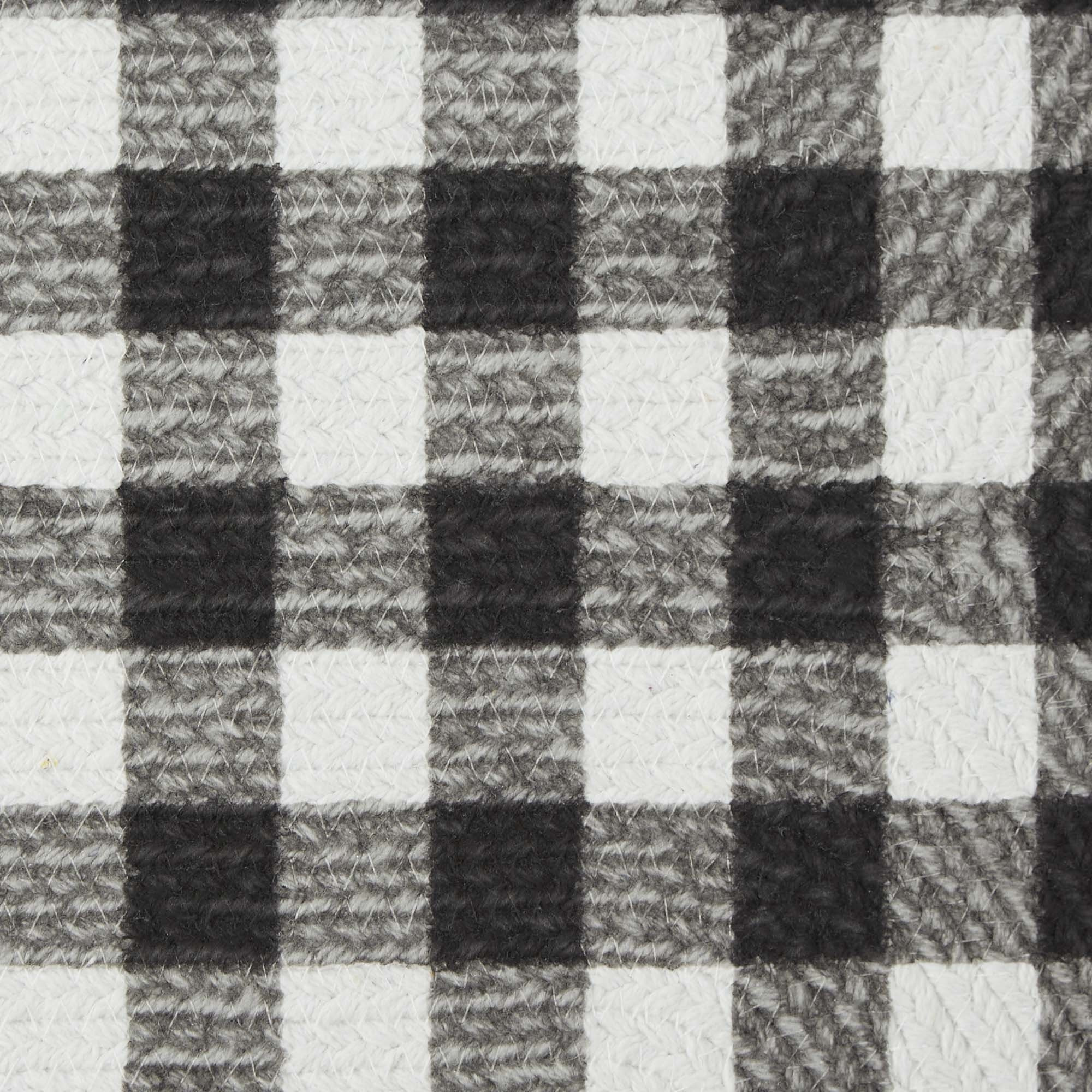 DII Black And White Buffalo Check Bone Shaped Pet Mat 16x24