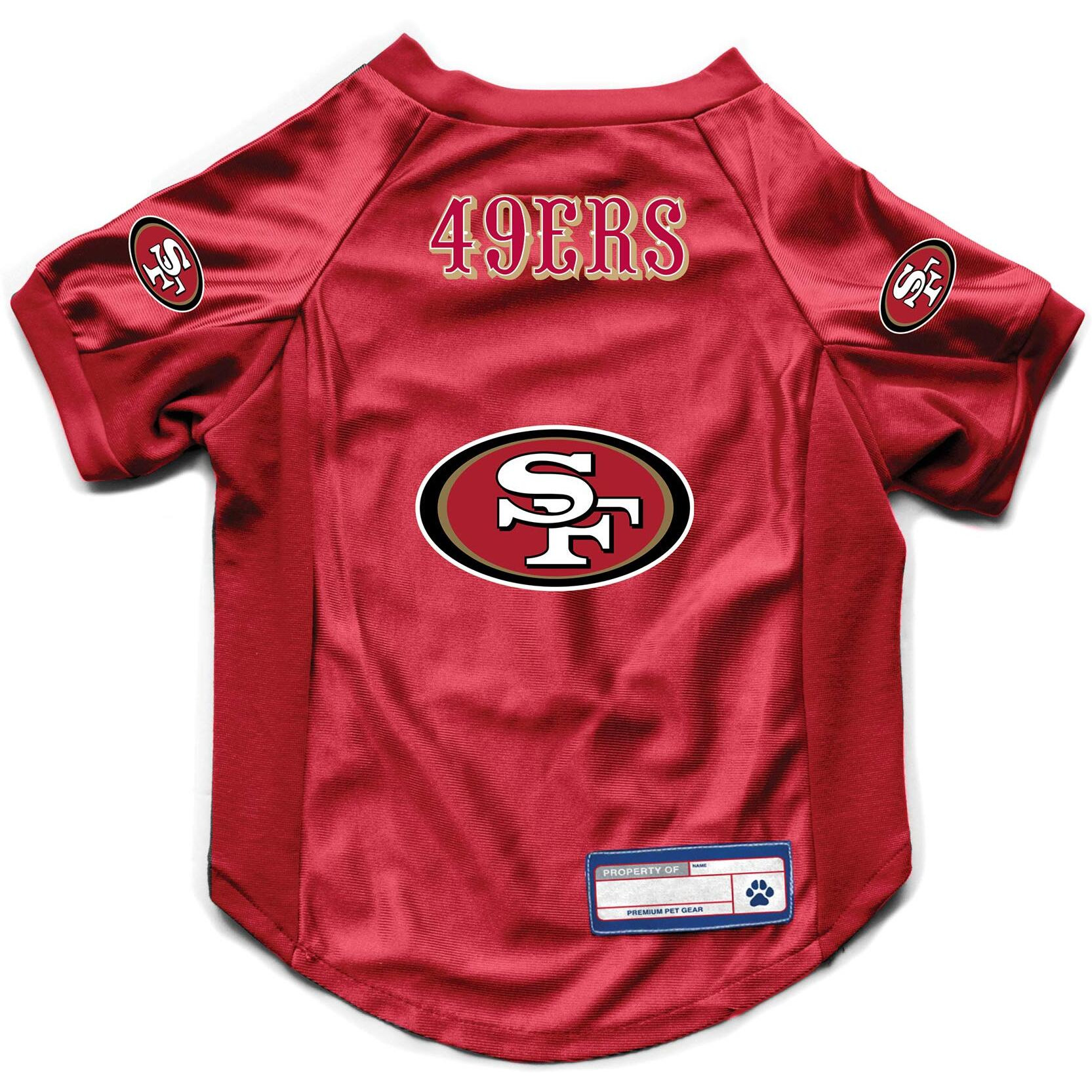 San Francisco 49ers Pet Jersey Stretch Size L