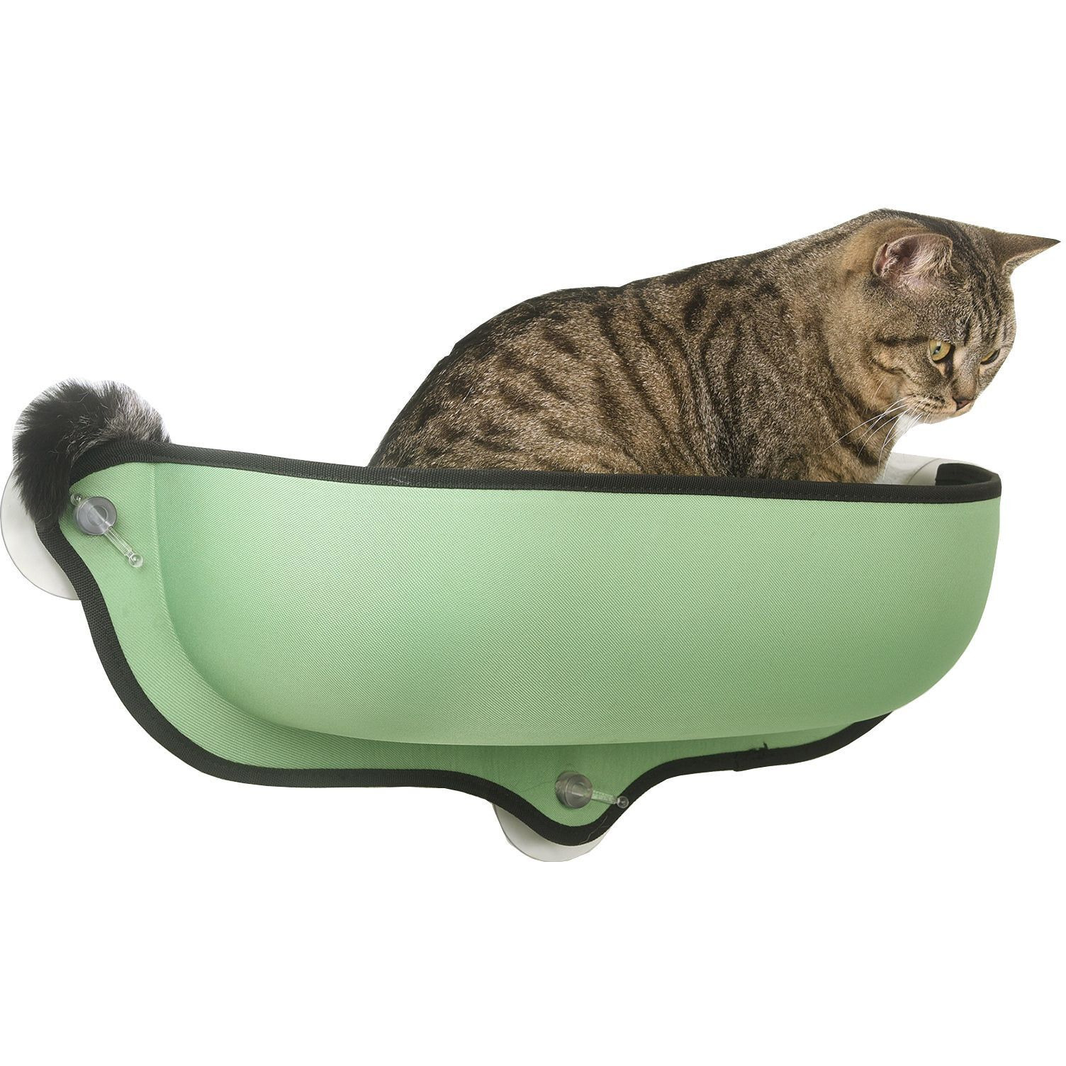 Pet Life  'Gravity-Lounge' Suction Cup Kitty Cat Lounger and Bed(D0102HAX9KV.)