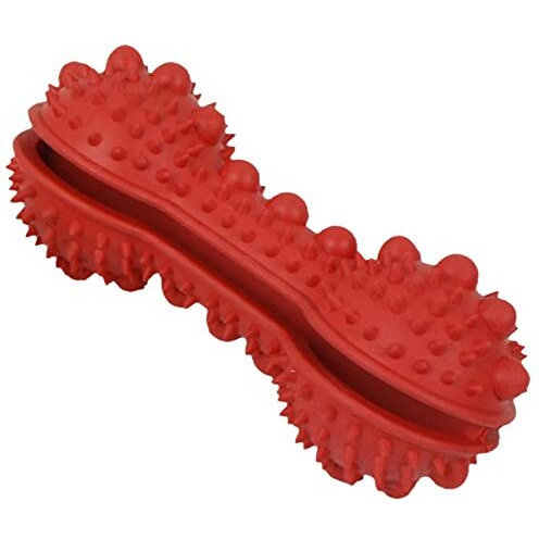 Pet Life  'Denta-Bone' TPR Treat Dispensing and Dental Cleaning Durable Dog Toy(D0102HAXIHY.)
