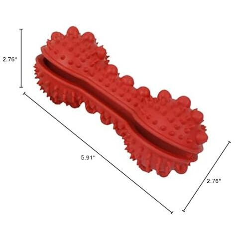 Pet Life  'Denta-Bone' TPR Treat Dispensing and Dental Cleaning Durable Dog Toy(D0102HAXIHY.)