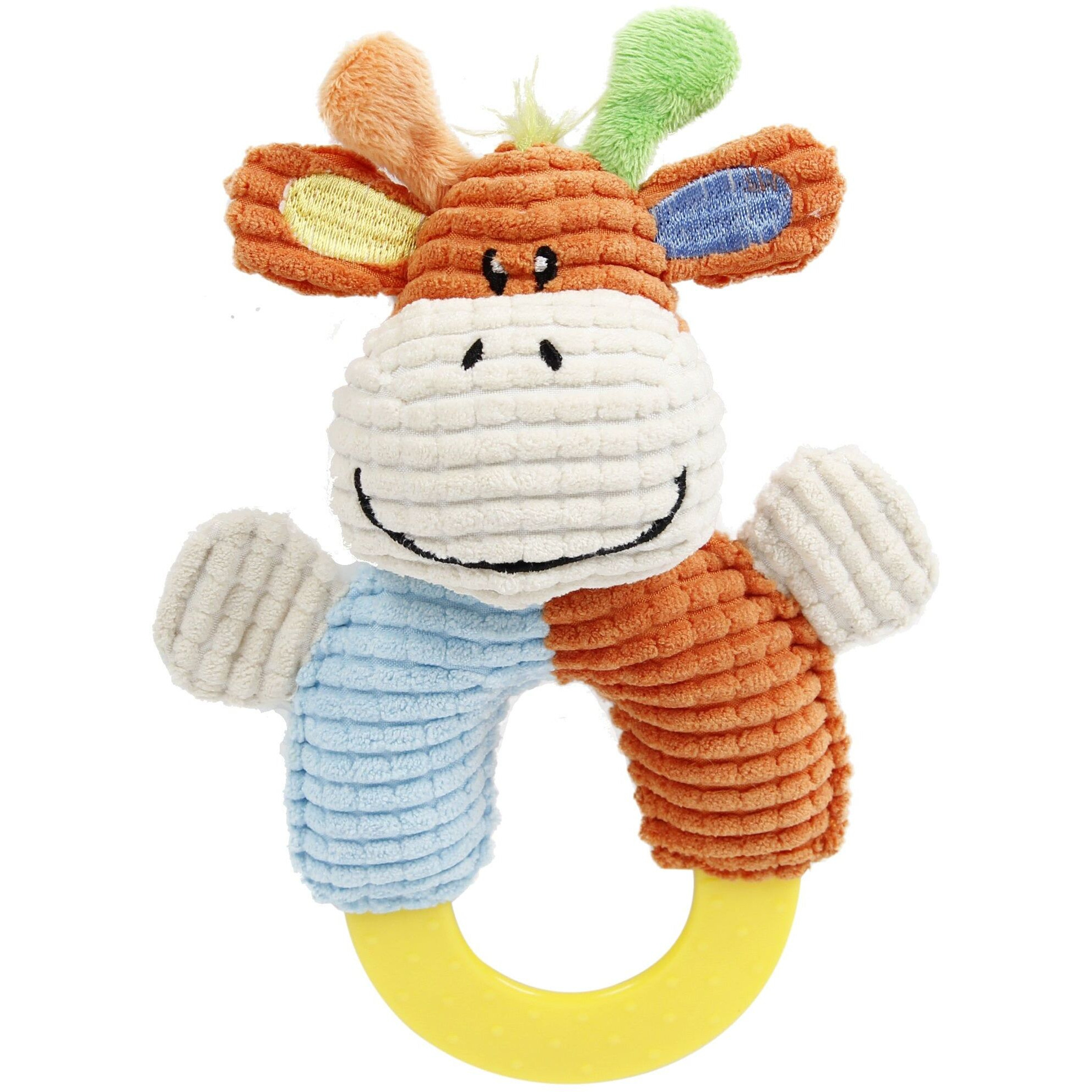 Pet Life  'Ring-O-Round' Plush Squeaking and Rubber Teething Newborn Puppy Dog Toy(D0102HAXIP7.)