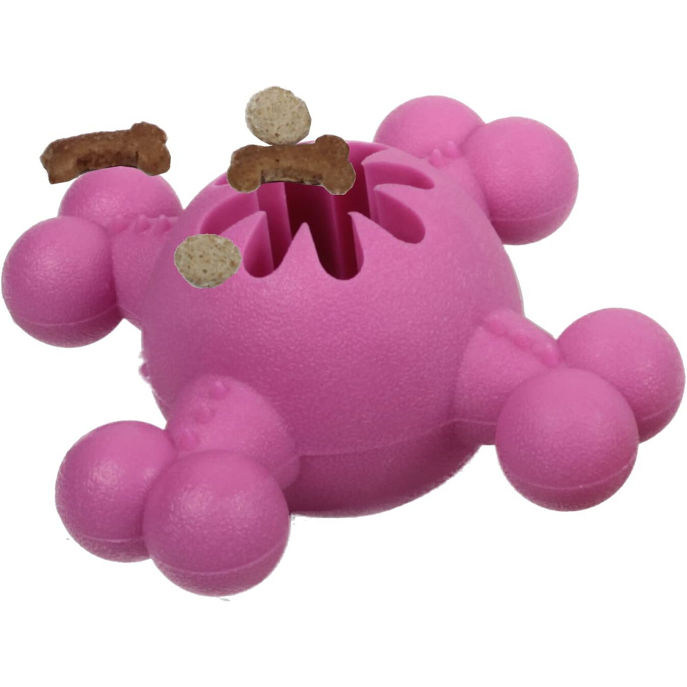 Pet Life  'Quadra-Bone' TPR Treat Dispensing Durable Dog Toy(D0102HAX93V.)