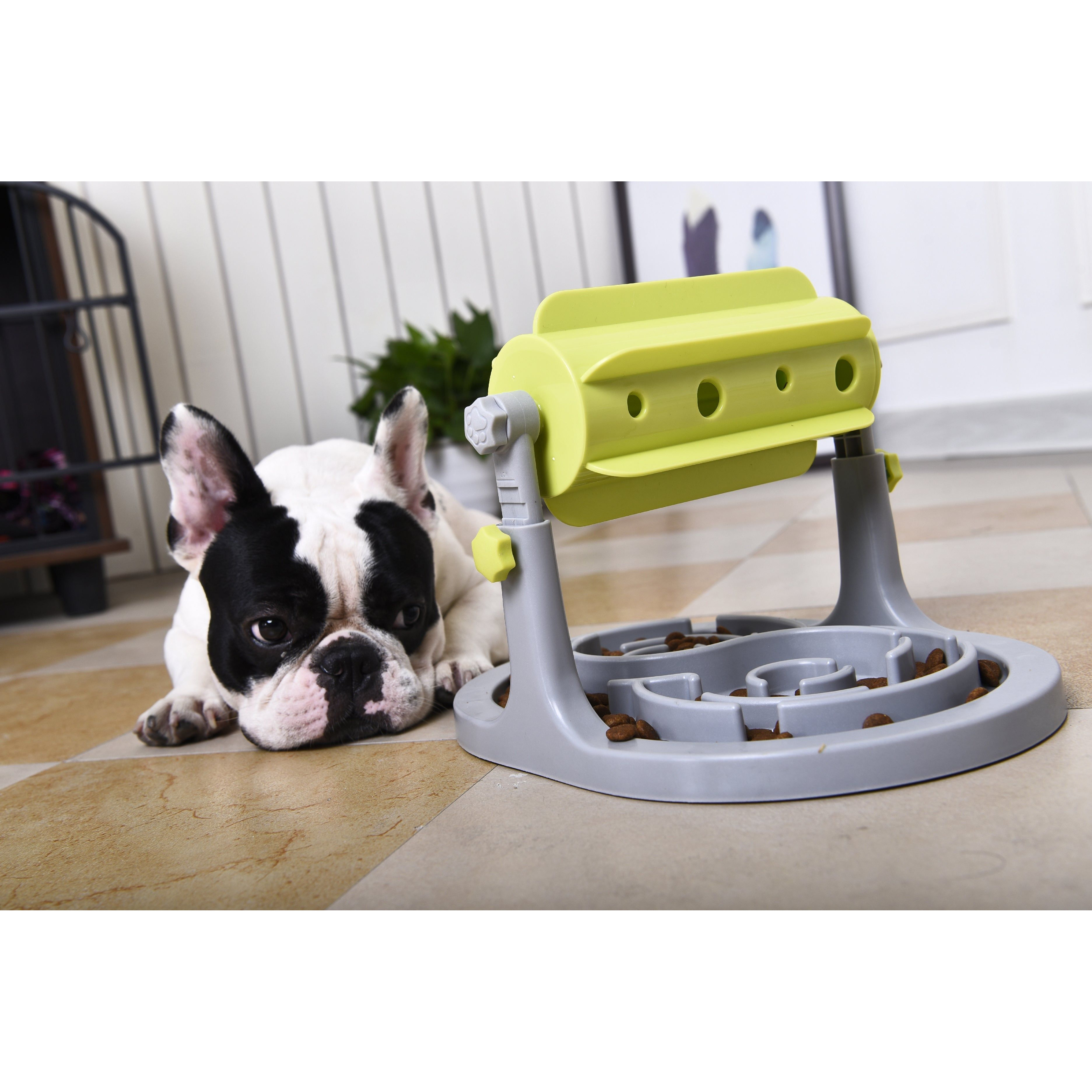 Pet Life  'Roto Paw' IQ Training Interactive Rotating Slow Dog Feeder(D0102HAX26Y.)
