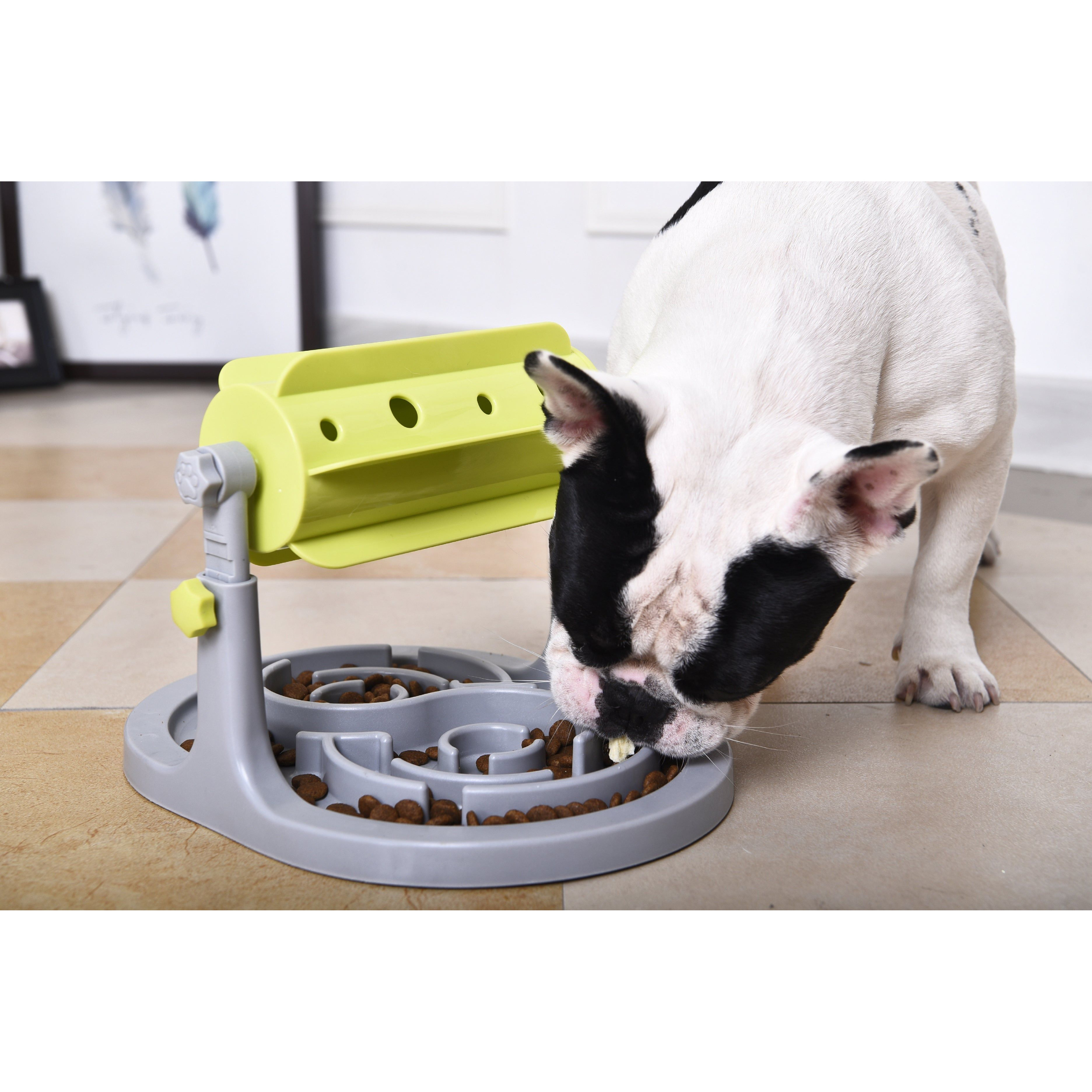Pet Life  'Roto Paw' IQ Training Interactive Rotating Slow Dog Feeder(D0102HAX26Y.)