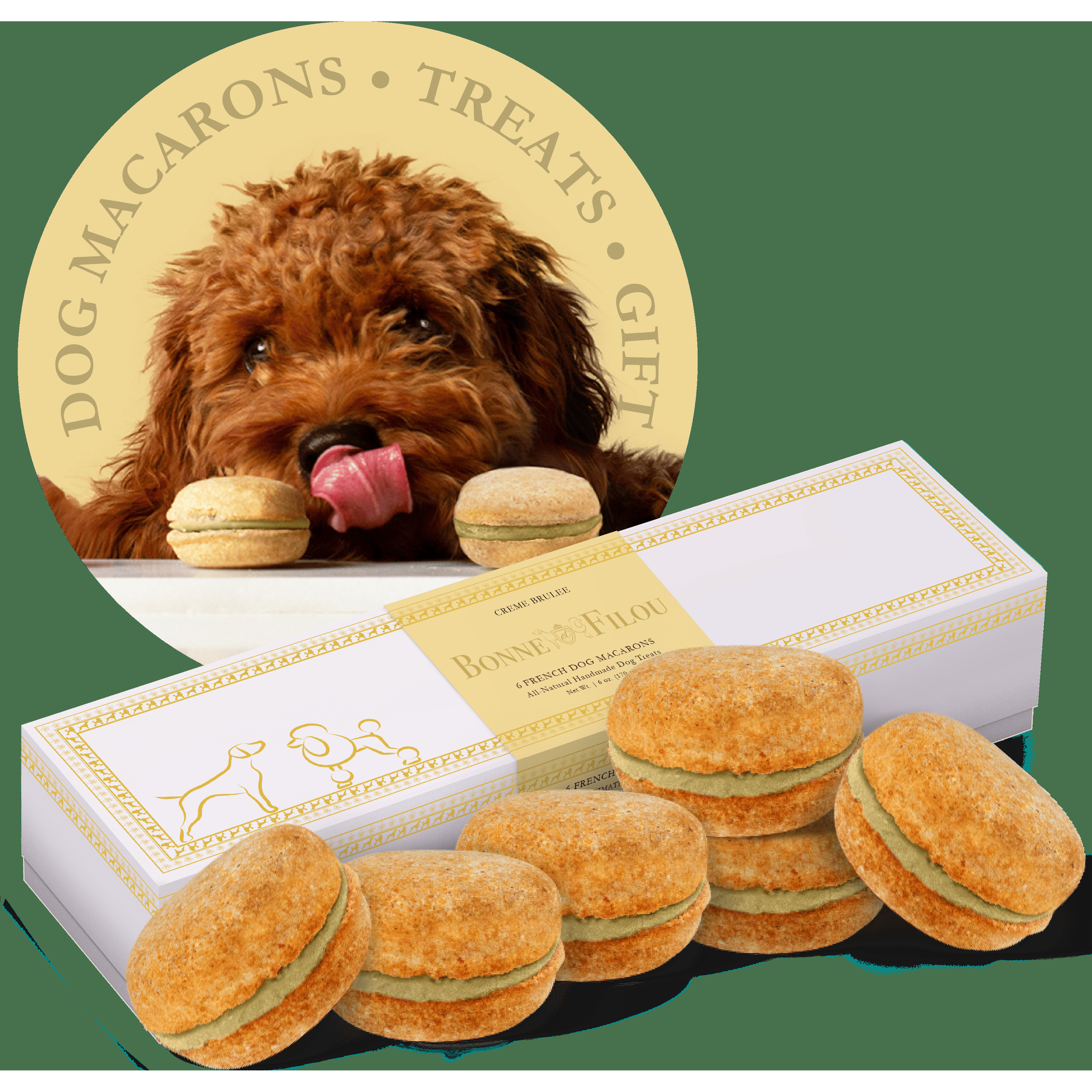 Dog Macarons - count of 6 (Dog Treats  Dog gifts)(D0102HIRLM7)
