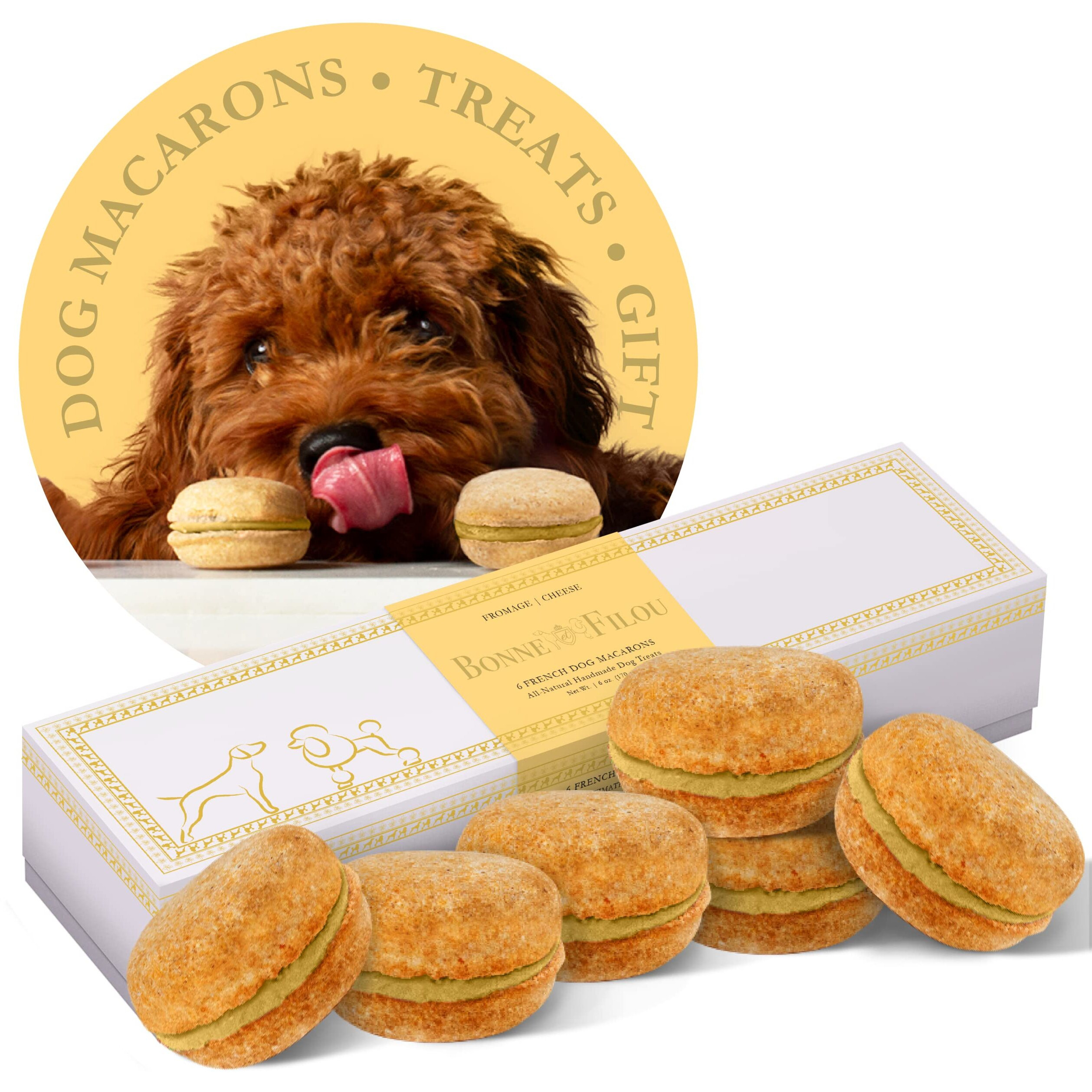 Dog Macarons - count of 6 (Dog Treats  Dog gifts)(D0102HIRL6W)